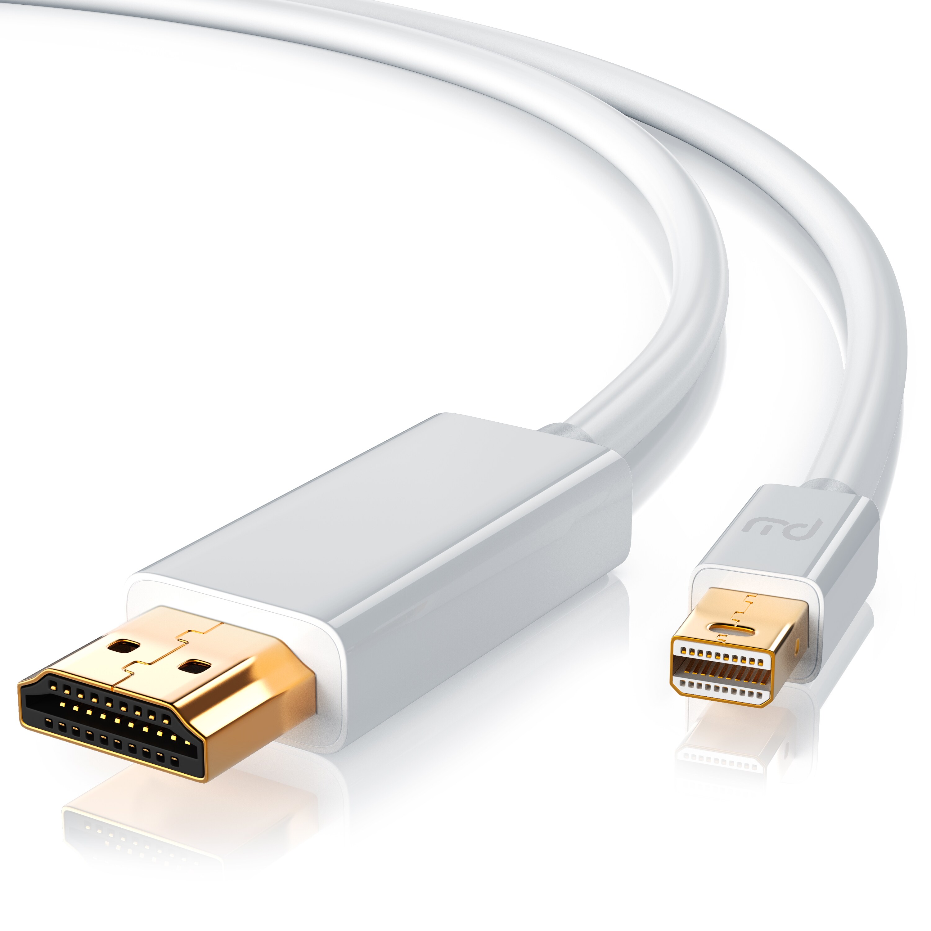 Primewire Mini DisplayPort zu HDMI Typ A Audio- & Video-Kabel, 4K miniDP  UHD 2160p Adapter / Konverterkabel - 2m - Bild 1