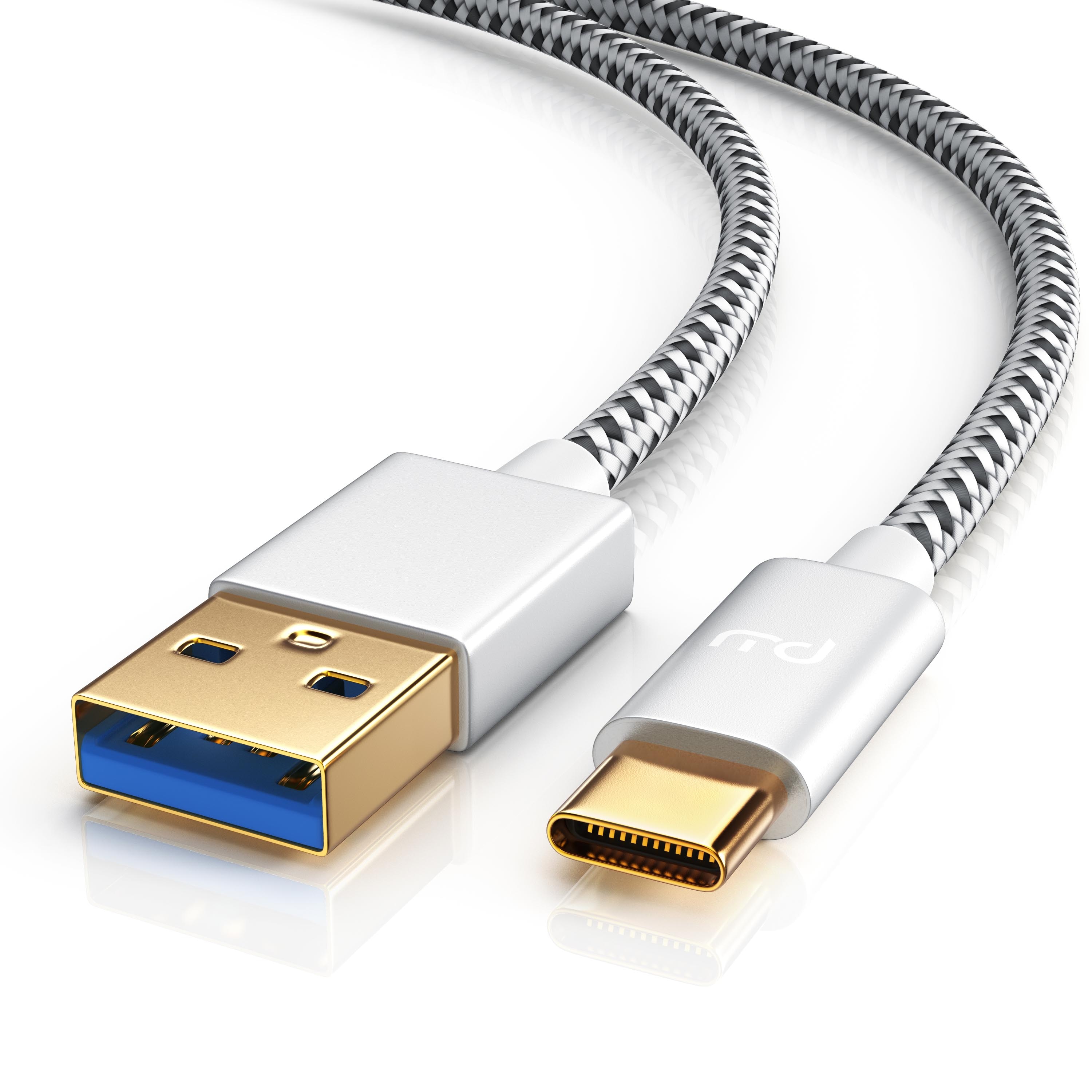 Primewire USB-C 3.1 Kabel, USB Typ C zu Typ A, Datenkabel, Ladekabel, Nylonmantel, bidirektional, Geschirmt - 2m - Bild 1
