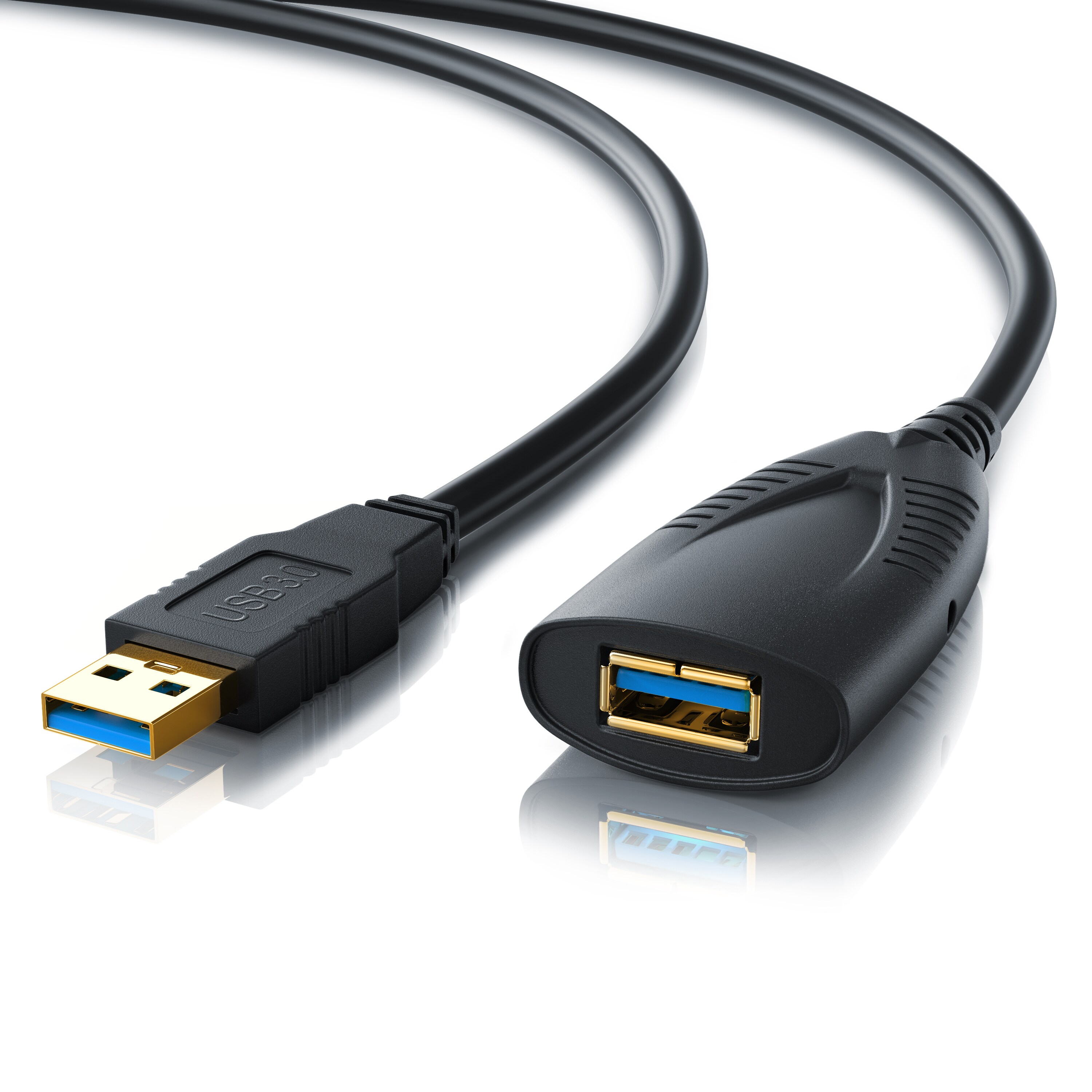 CSL USB 3.0 Typ A Verl&auml;ngerungskabel, Aktives Repeater Kabel mit Signalverst&auml;rkung - 5m - Bild 1