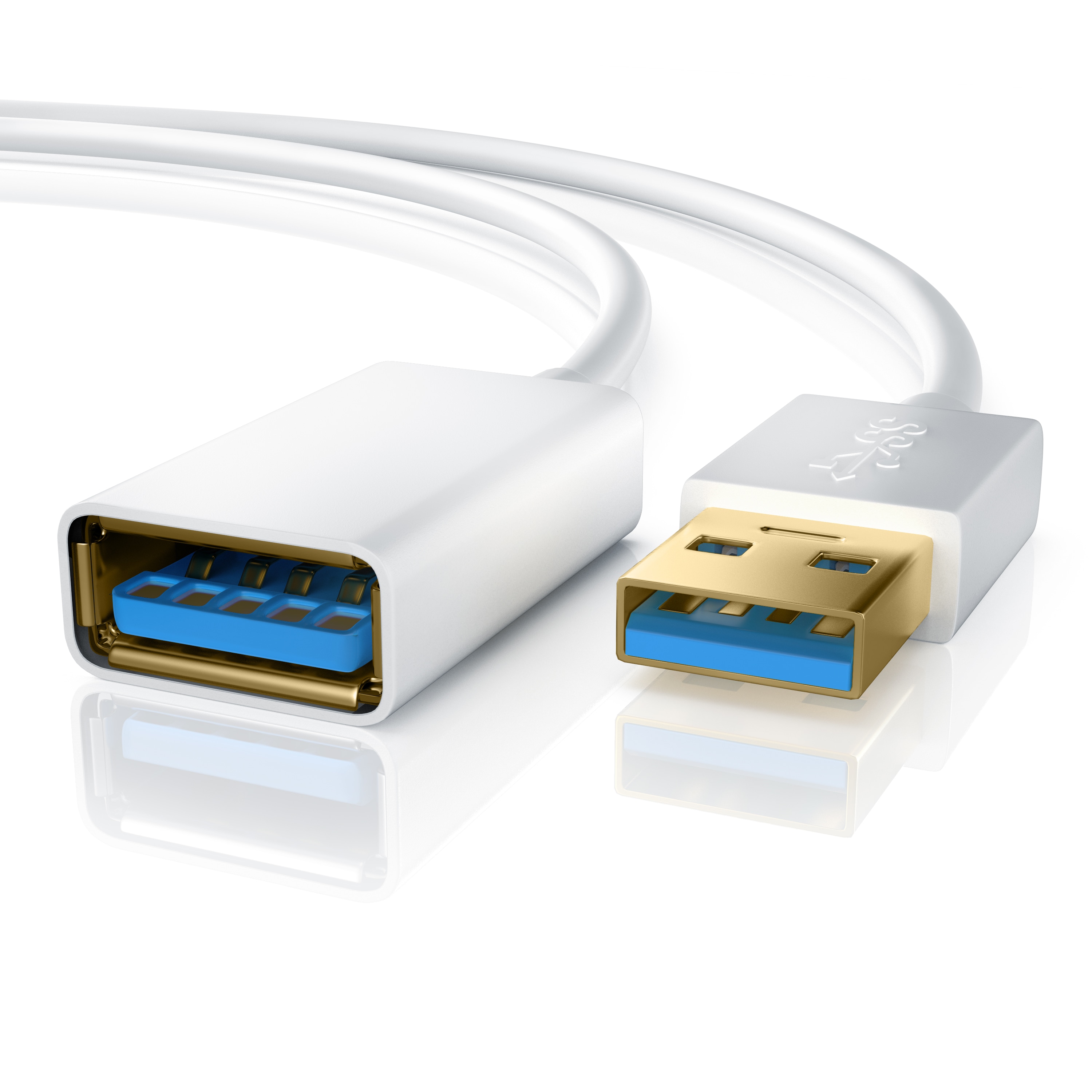 Primewire USB 3.0 Typ A Verl&auml;ngerungskabel, USB3.0 Super Speed Repeater Kabel / Verl&auml;ngerung bis zu 5Gb/s - 1m - Bild 1
