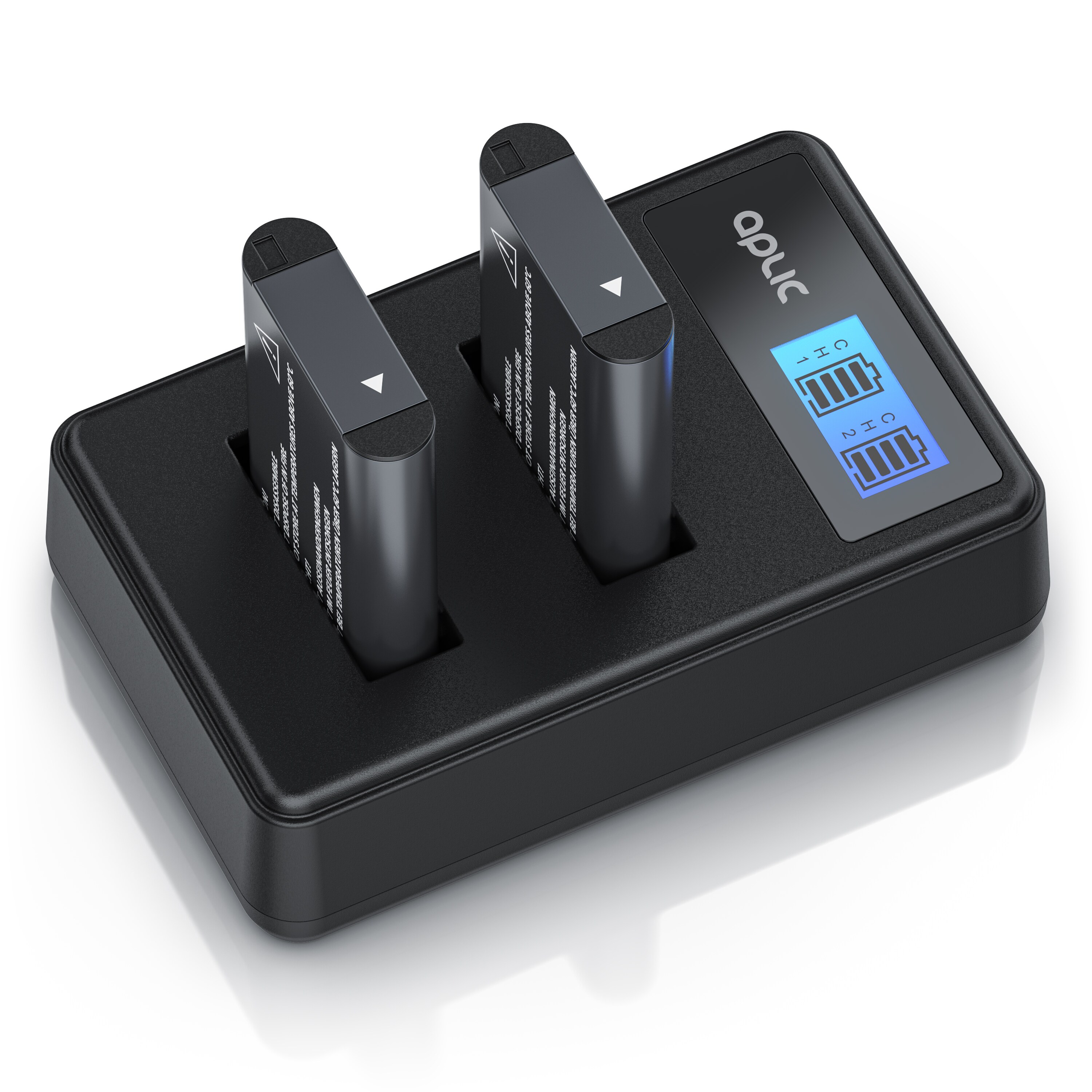 Aplic Akkuladeger&auml;t Set inkl. 2 Akkus - Kamera Batterieladeger&auml;t - Ladeger&auml;t geeignet f&uuml;r Sony NP-BX1 - 1000 mAh, 3,6 V - Ladekapazit&auml;t: 600 mA - Bild 1