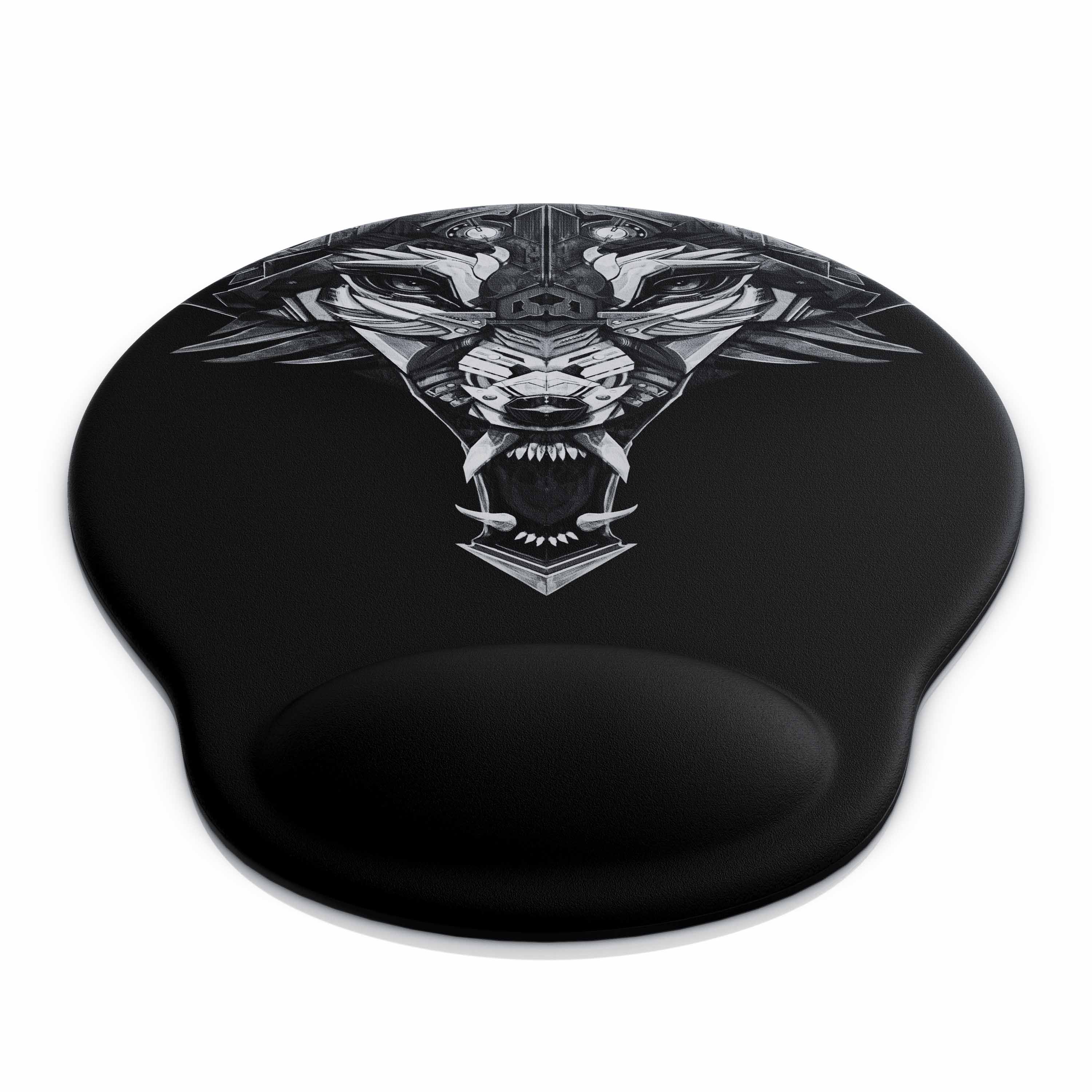 Titanwolf Gaming Mauspad mit Handgelenkauflage, Office Gel Mousepad mit Handgelenkpolster, schwarz - Bild 1