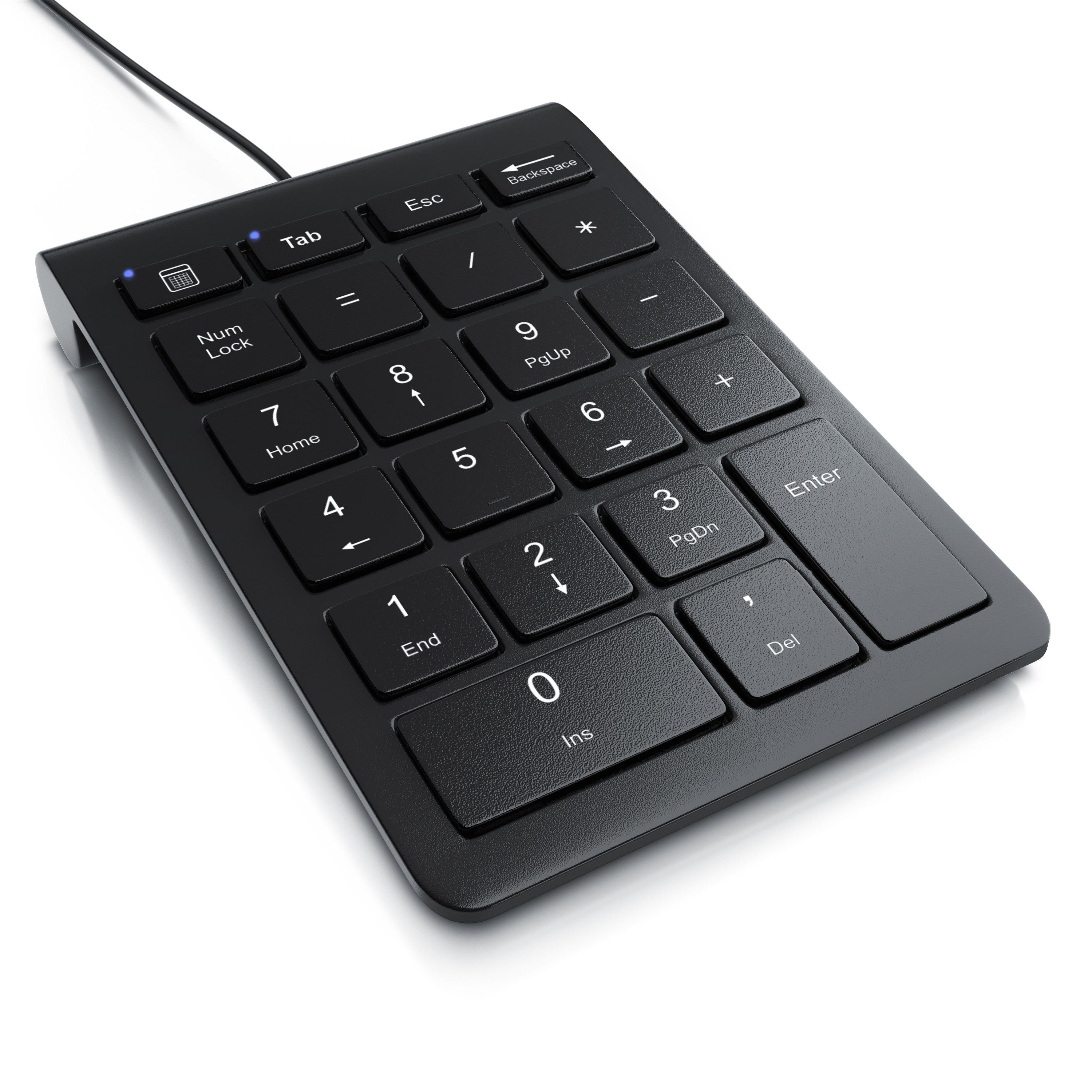 Aplic Numpad 22 Tasten - Keypad kabelgebunden USB Typ A - Ziffernblock mit 10 Multifunktionstasten - Multimedia-Keys - geneigte Tastatur - f&uuml;r PC - Bild 1