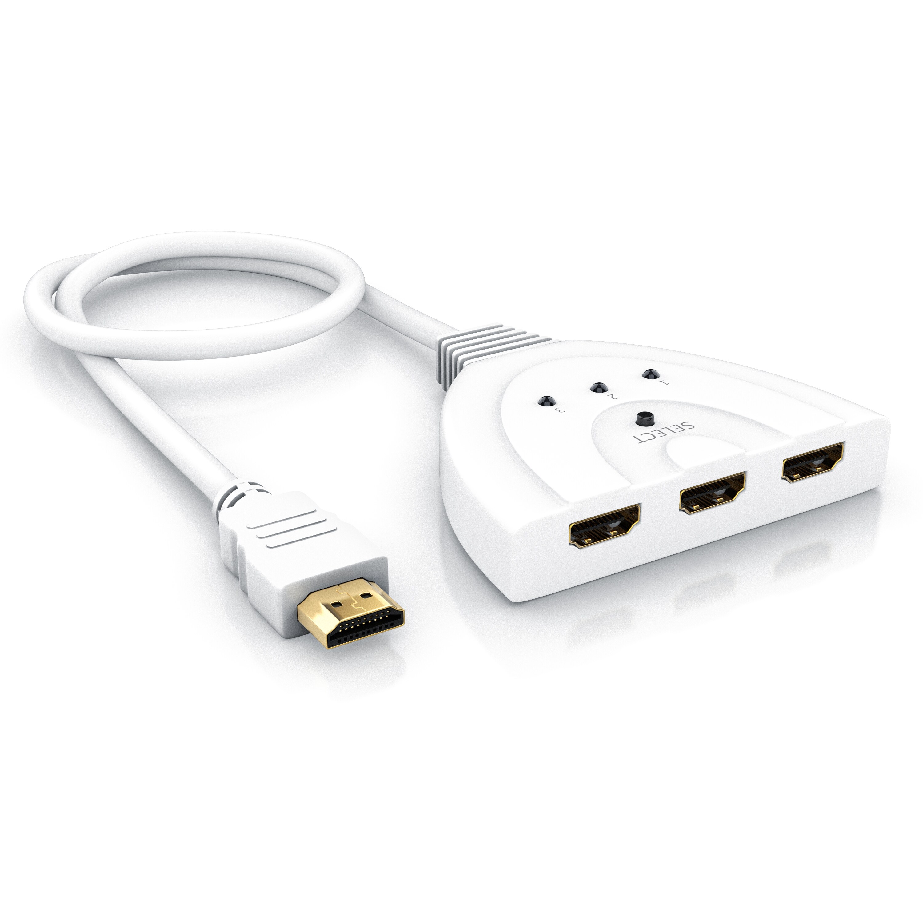 CSL 3-Port HDMI Switch, Full HD, automatische Umschaltung / 3D / HDCP / CEC - Bild 1