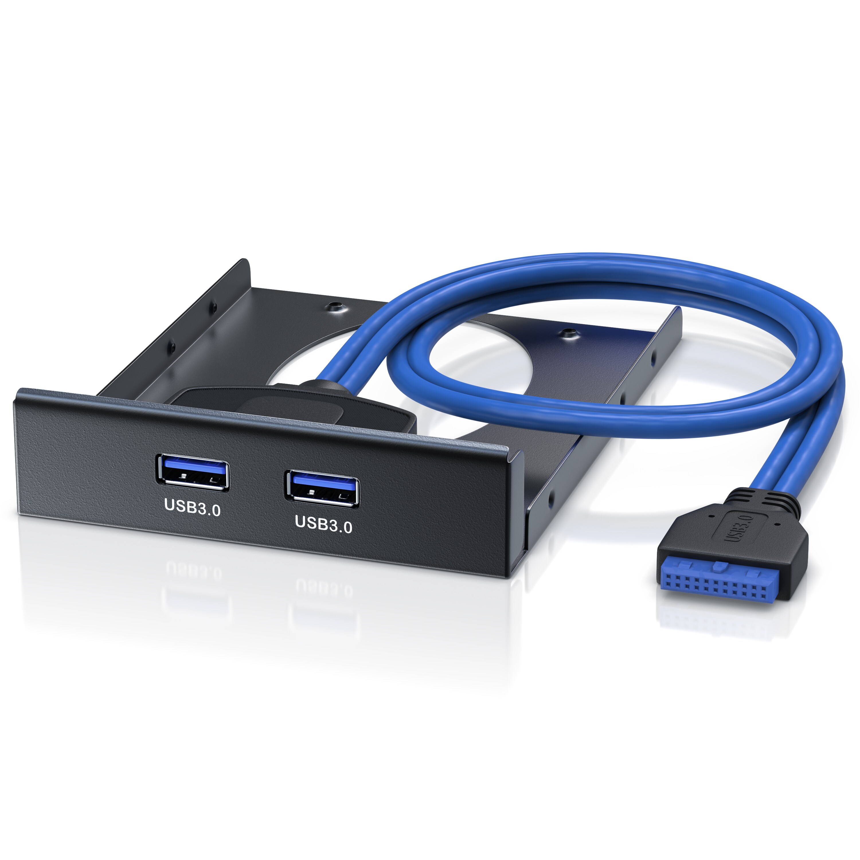 CSL USB 3.0 2-Port Frontpanel f&uuml;r 3,5 Laufwerksch&auml;chte - 2x USB 3.0 Buchse Typ A | bis zu 5Gb/s - Bild 1
