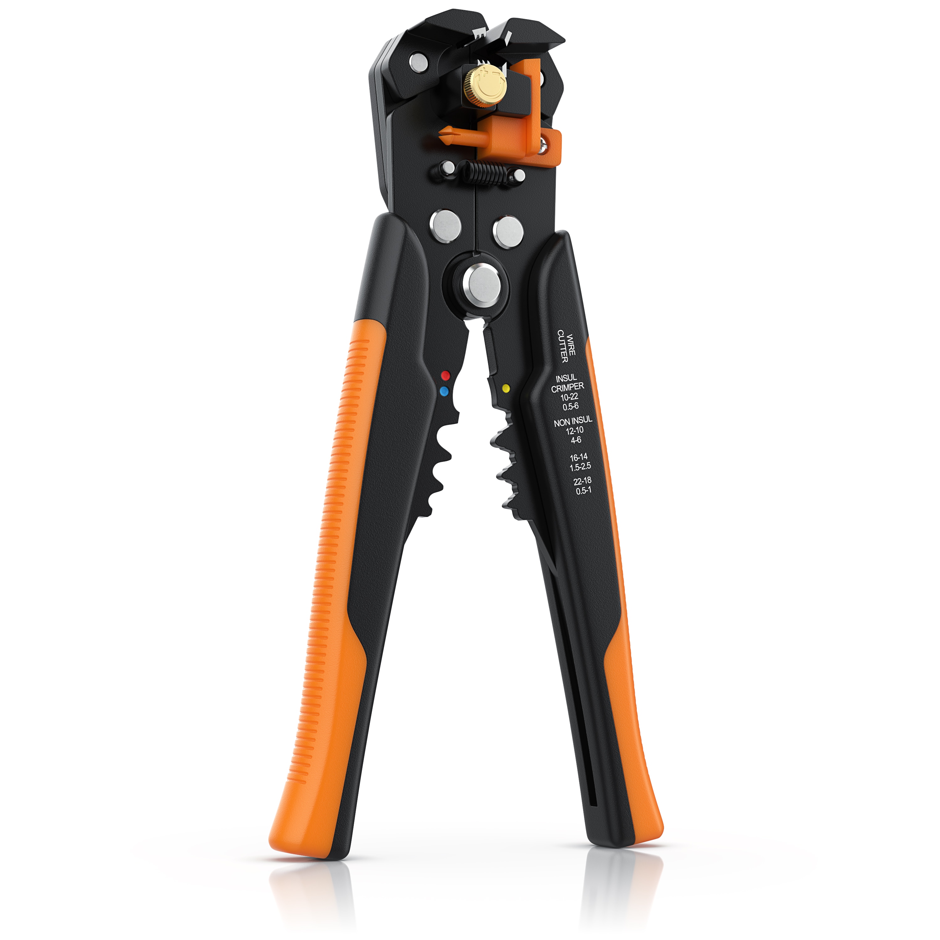 Brandson Abisolierzange selbsteinstellend - 10-24 AWG - Kabelschneider zum Abisolieren f&uuml;r Kabeldurchmesser von 0.2 - 6mm&sup2; - Crimpzange Crimpen - Bild 1