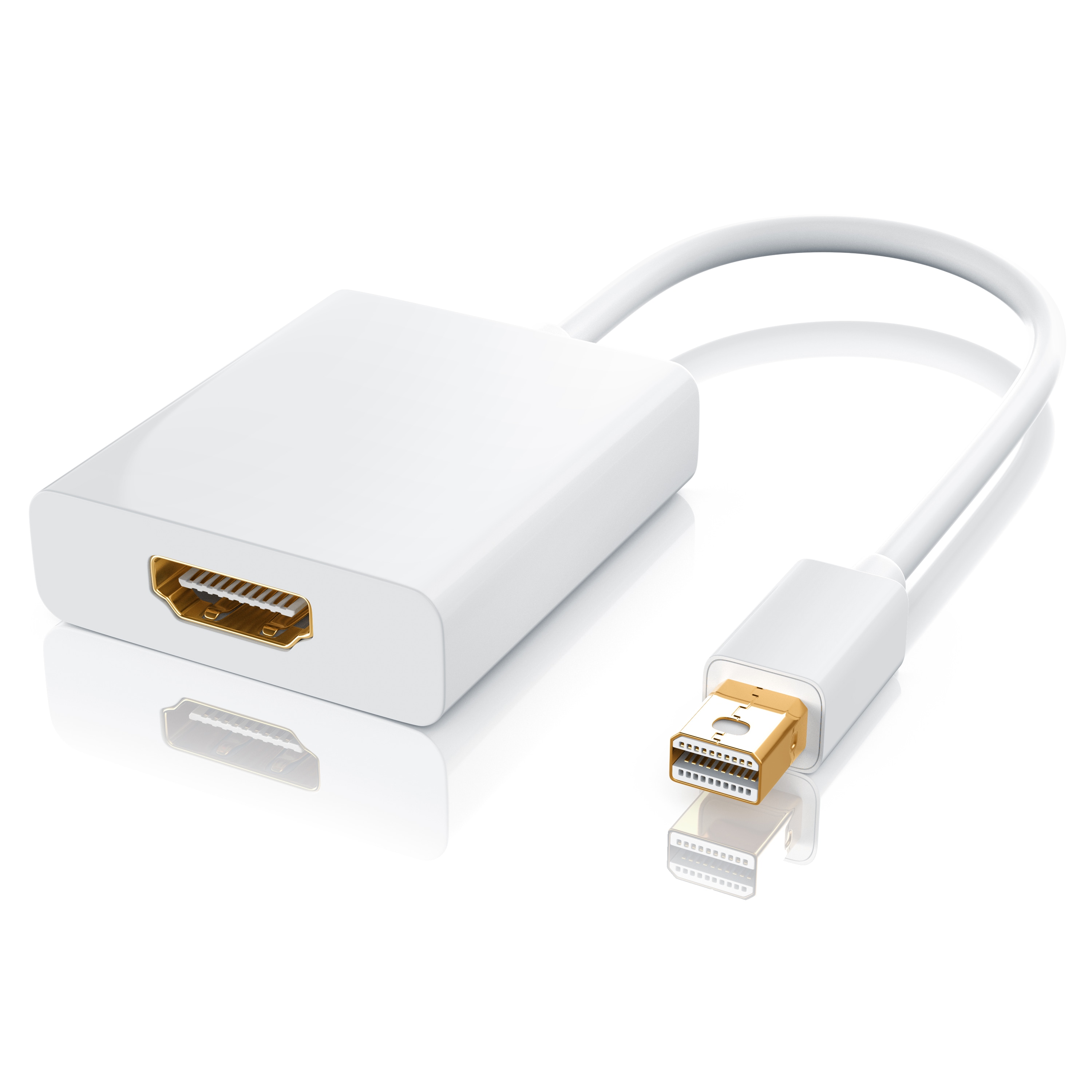 CSL Mini DisplayPort zu HDMI Typ A Audio- & Video-Adapter, Full HD MiniDP Adapter / Konverterkabel - Bild 1