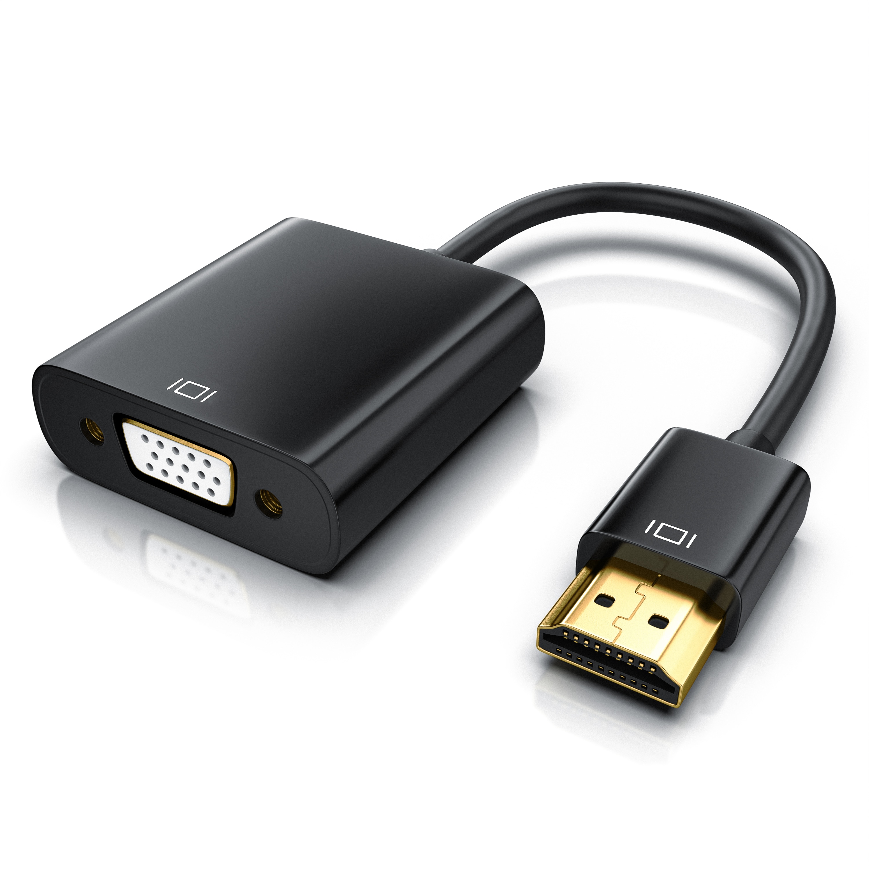 CSL HDMI Typ C (Mini) zu VGA & 3,5mm-Klinke, Full HD Mini HDMI auf VGA Video/Audio Adapter - Bild 1
