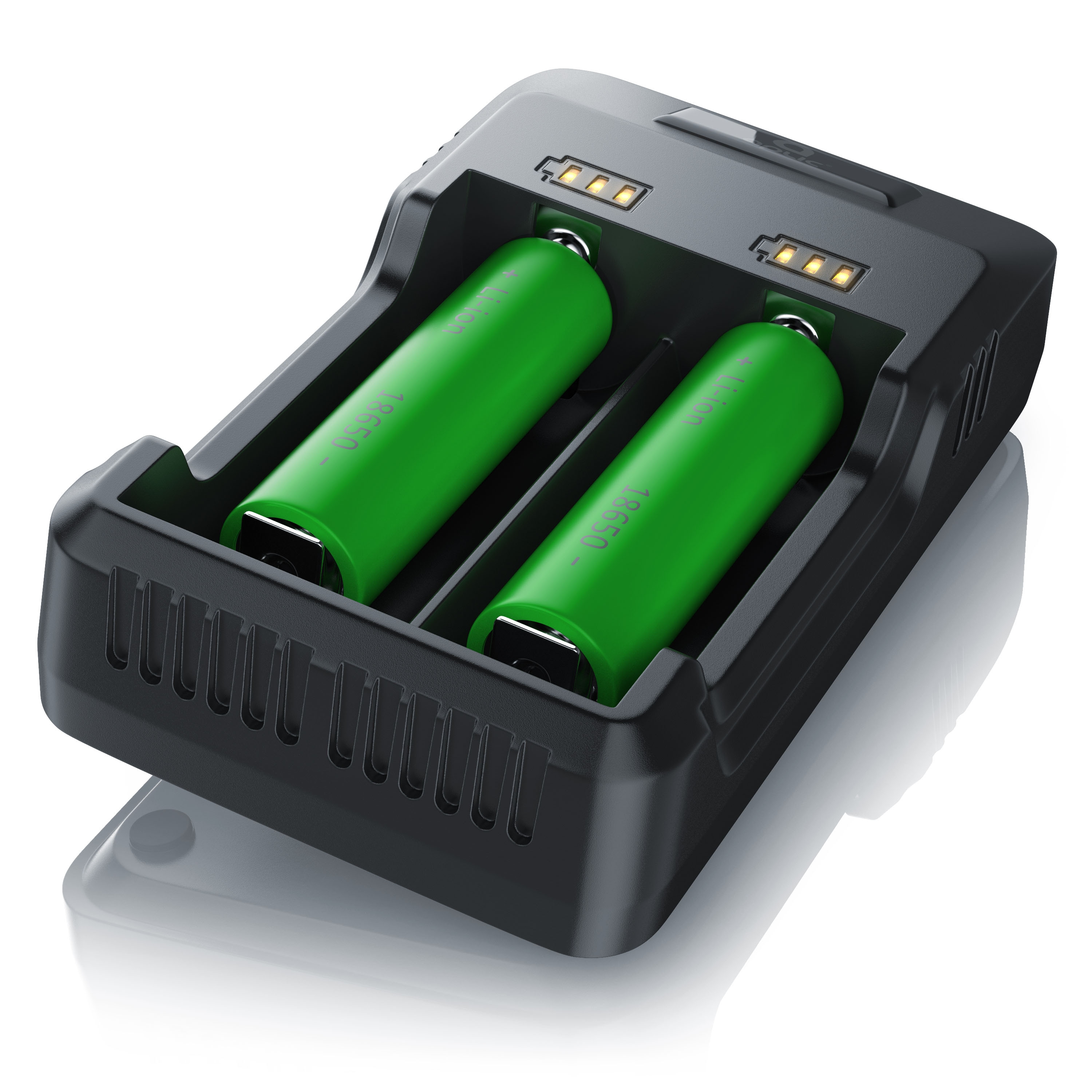 Aplic Batterie-Ladeger&auml;t 2000 mA, USB Akku Lader mit zwei Steckpl&auml;tzen f&uuml;r Ni-MH / Ni-Cd / Li-ion Akkus - Bild 1