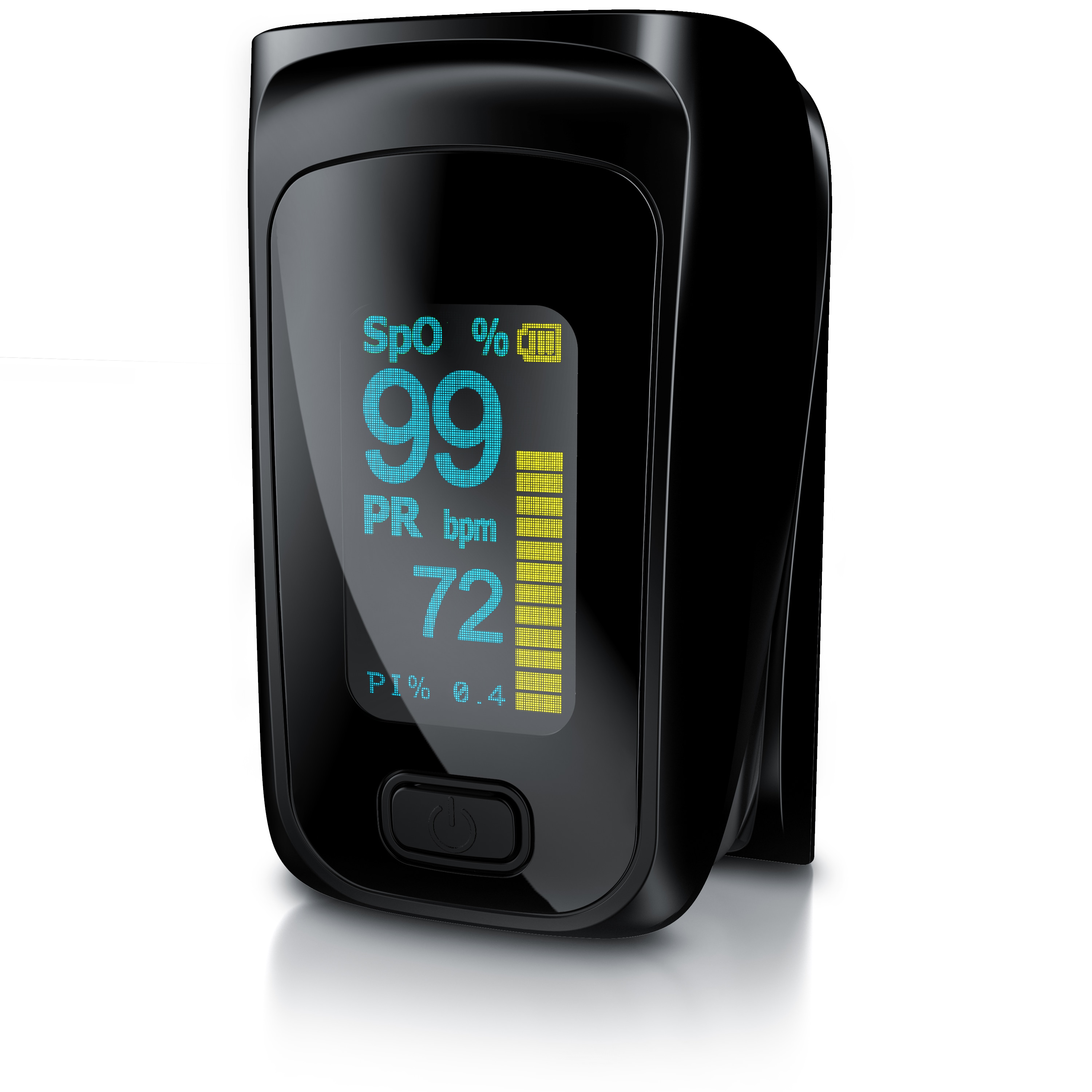 Medicinalis Pulsoximeter Finger - SpO2 Pulsmesser - Fingerpulsoximeter - Messung von Puls und Sauerstoffs&auml;ttigung am Finger - OLED Display - Bild 1