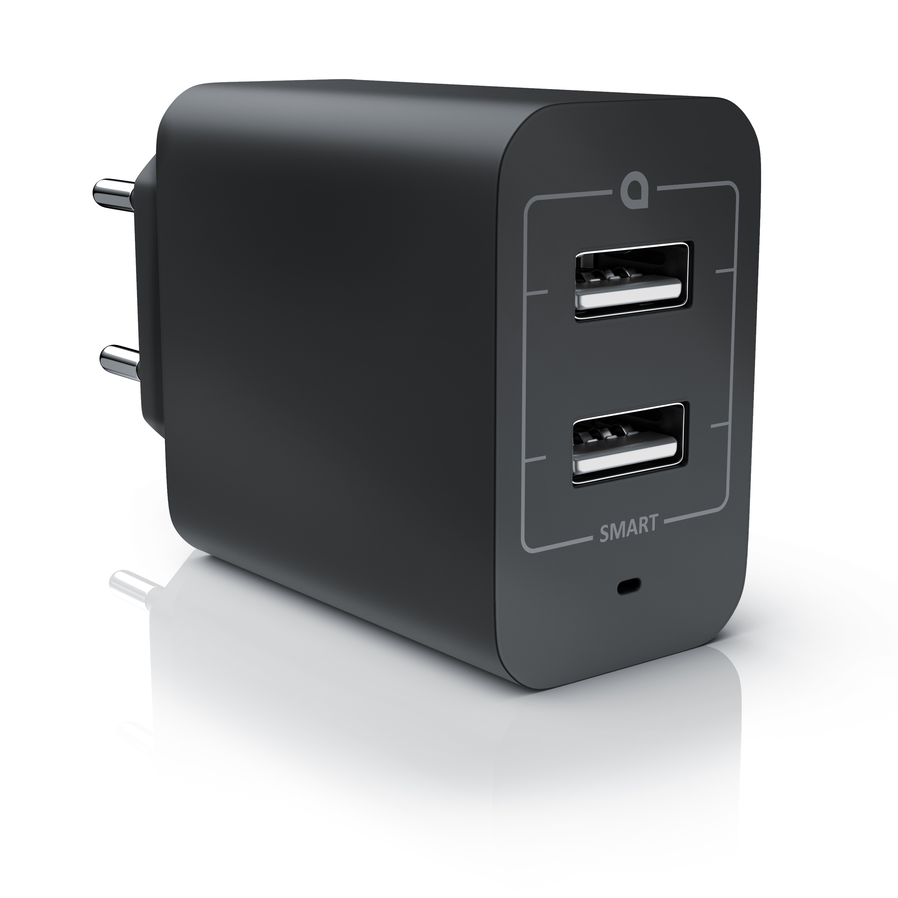 Aplic USB-Ladeger&auml;t 4800 mA, 2-Port Netzteil f&uuml;r Handy/Smartphone/Tablet, 4800mA - 2400mA je Port - Bild 1