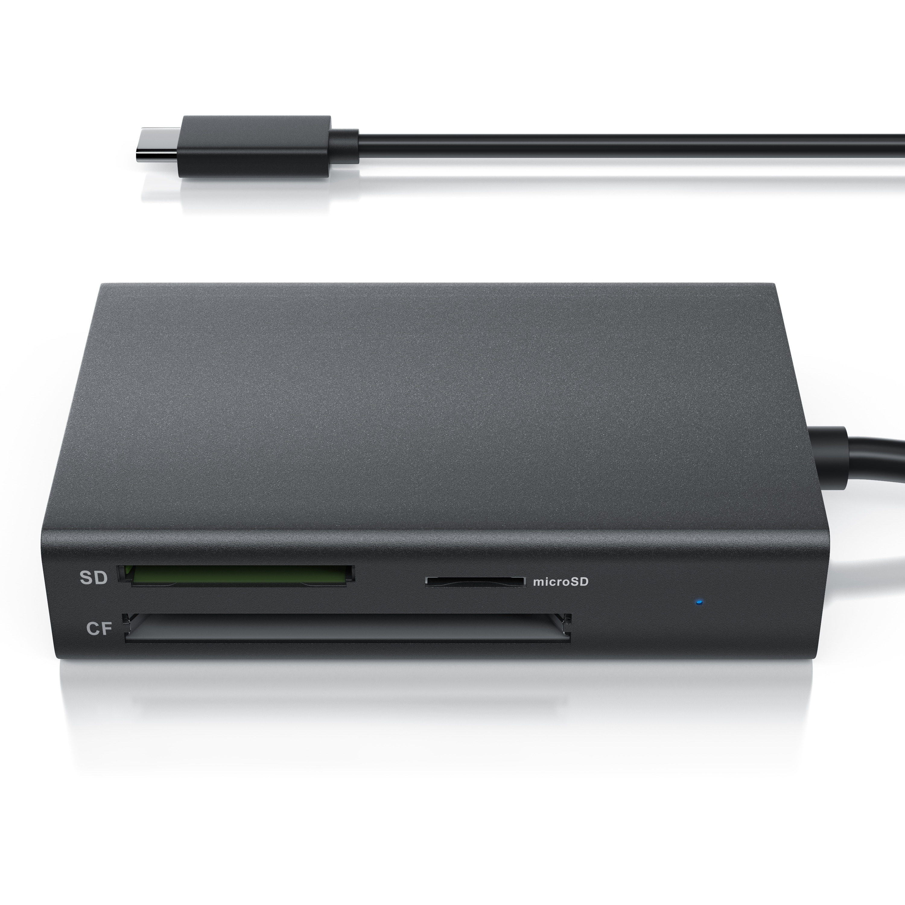 CSL USB-Adapter, Kartenleseger&auml;t inkl. USB Kabel 3 in 1 Kartenleser mit USB 3.2 - Bild 1