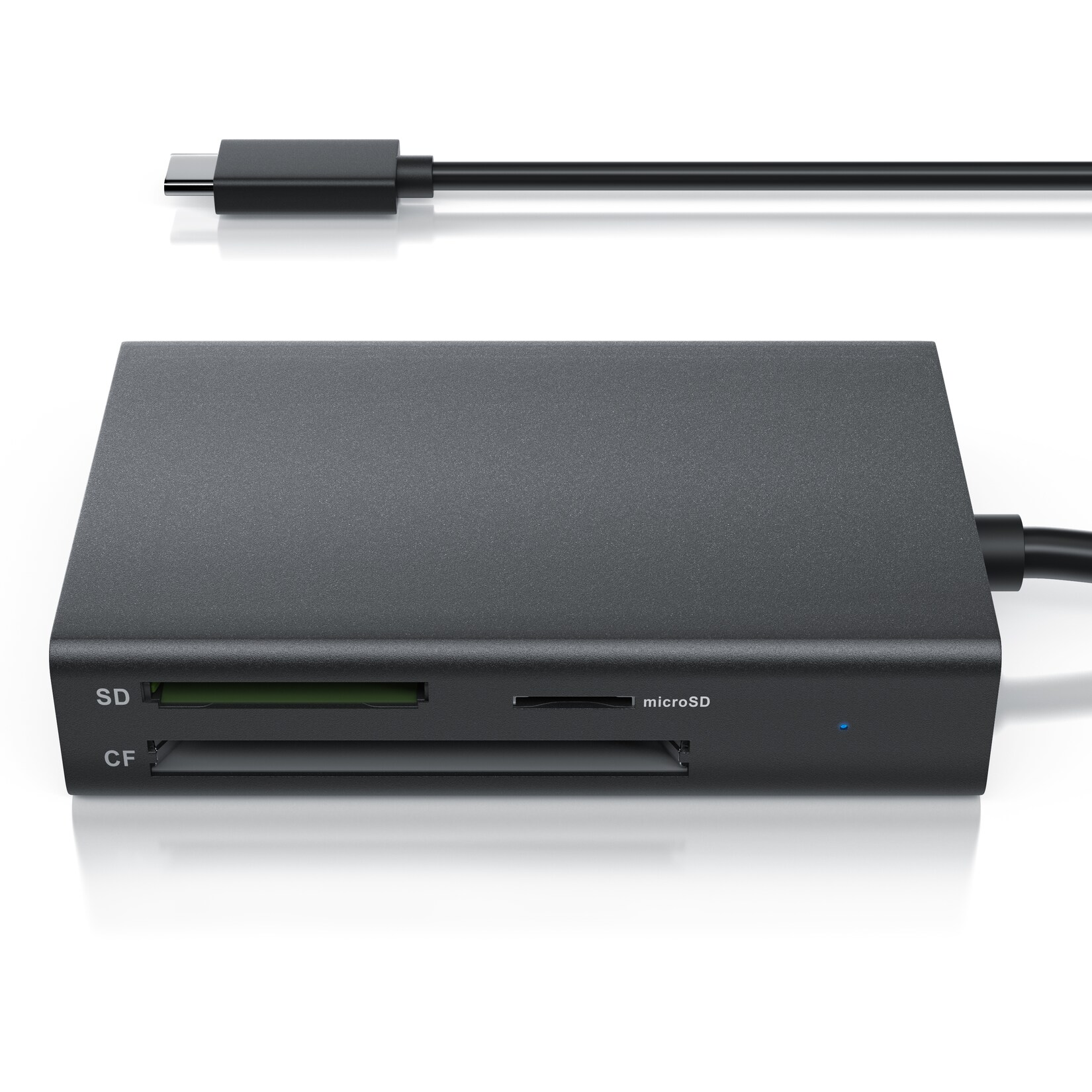 CSL USB-Adapter, Kartenlesegerät inkl. USB Kabel 3 in 1 Kartenleser mit USB 3.2 | 04061474008660