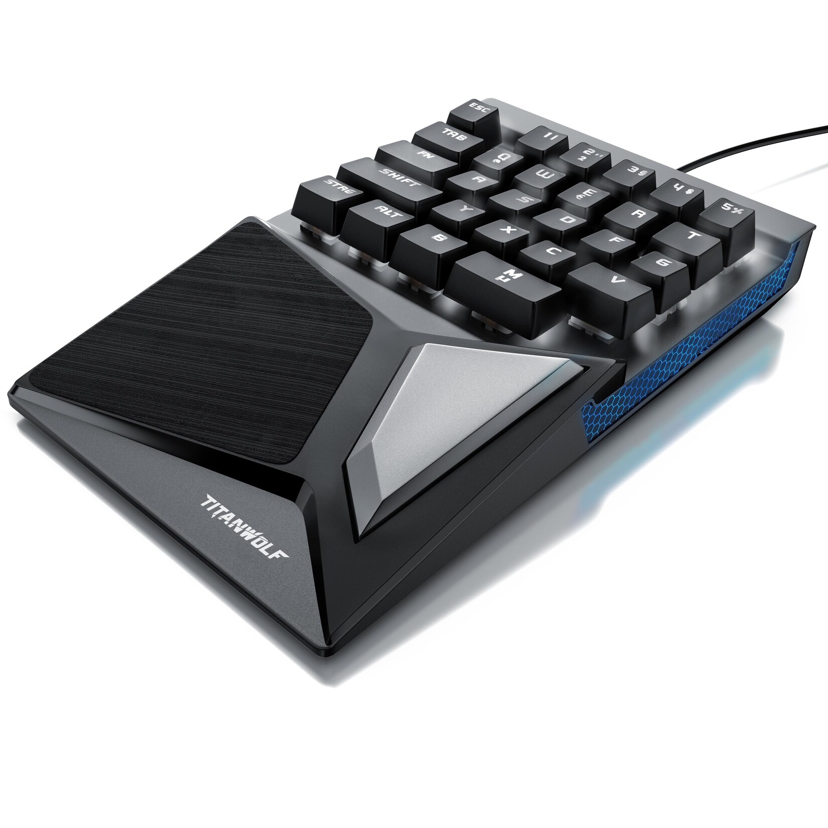 Titanwolf Gaming-Tastatur, mechanische Keypad Tastatur mit 28 Tasten, Gaming Einhandtastatur | 04061474006390