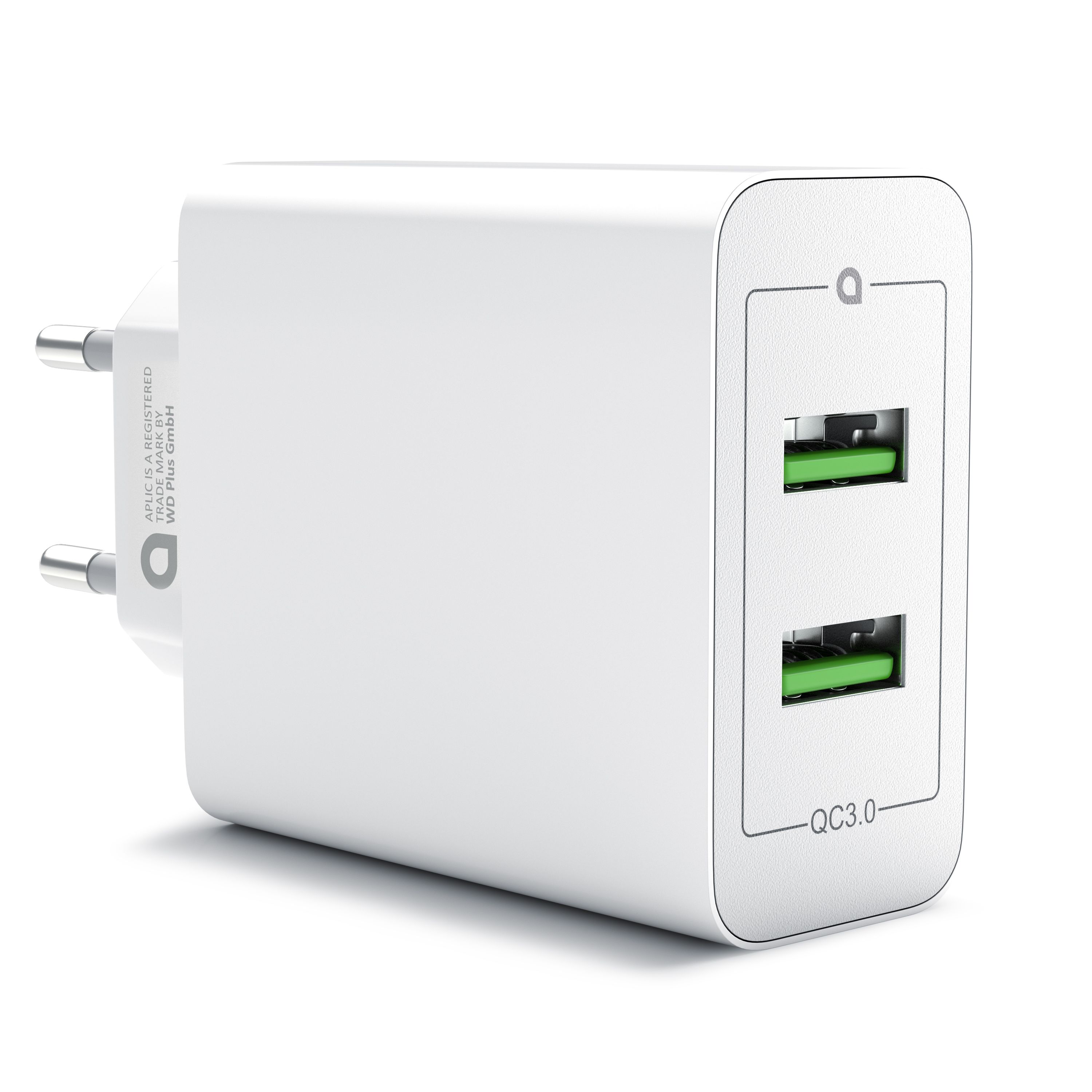 Aplic 2-Port Quick Charge USB Ladeger&auml;t 36 W / 6000 mA / Schnellladefunktion - Bild 1