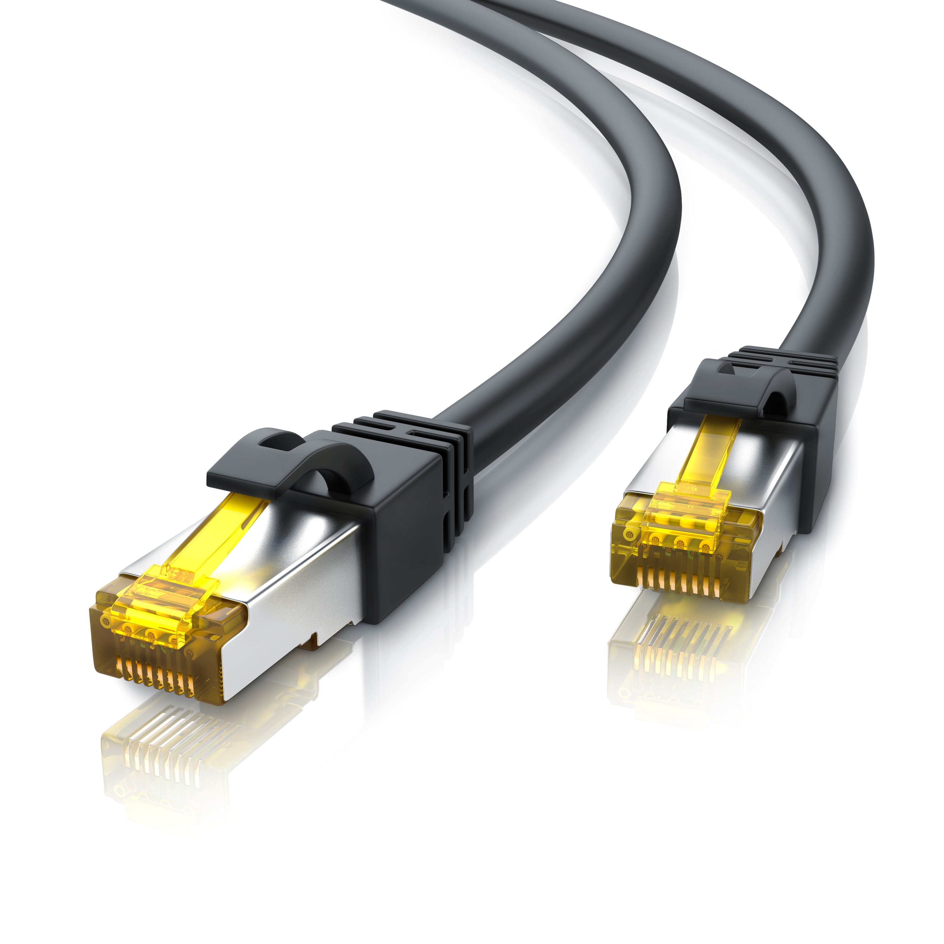 Primewire LAN-Kabel CAT.7, RJ-45 (Ethernet), Gigabit Ethernet S/FTP Netzwerkkabel, 10000 Mbit/s, Patchkabel - 0,25m - Bild 1