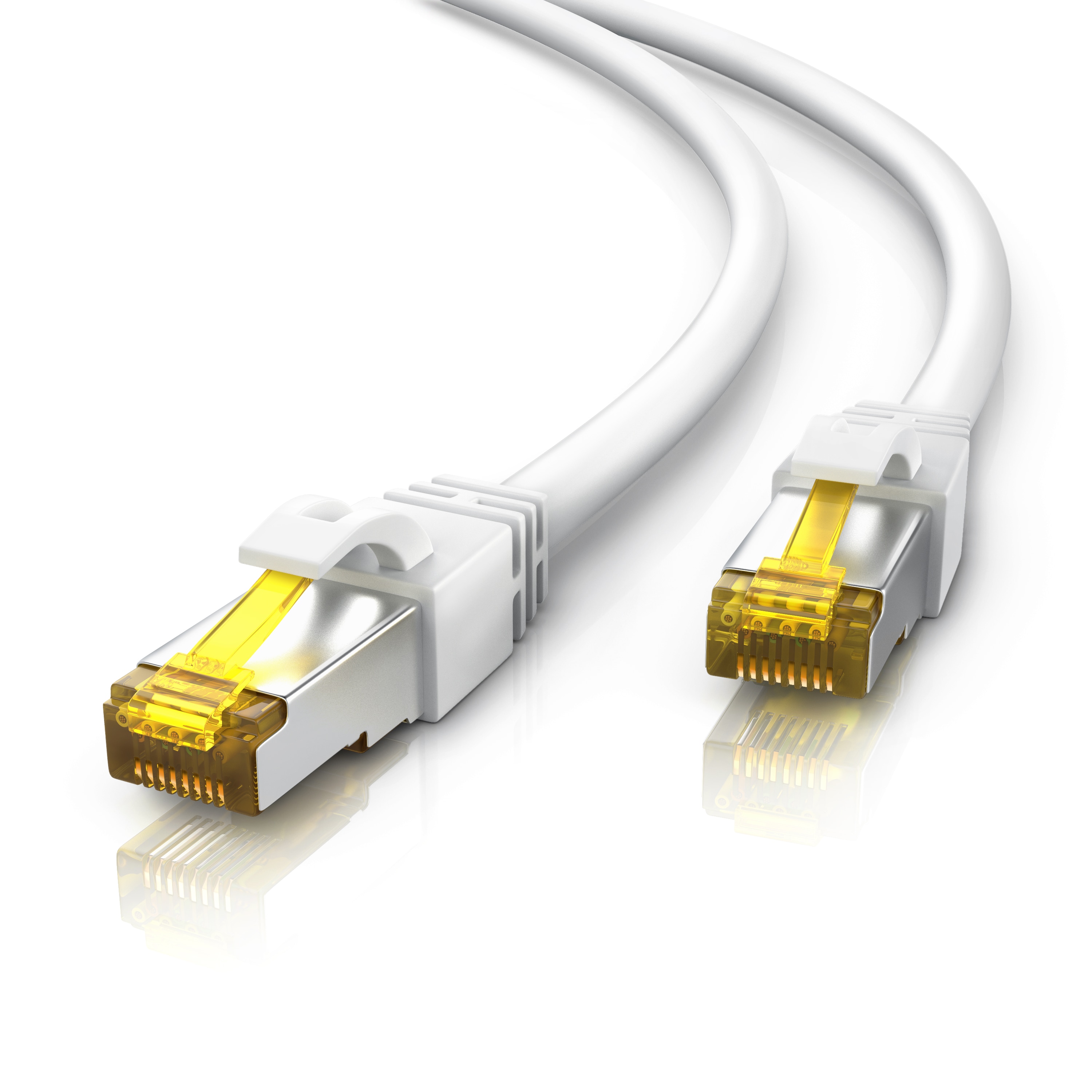 Primewire LAN-Kabel CAT.7, RJ-45 (Ethernet), Gigabit Ethernet S/FTP Netzwerkkabel, 10000 Mbit/s, Patchkabel - 0,5m - Bild 1