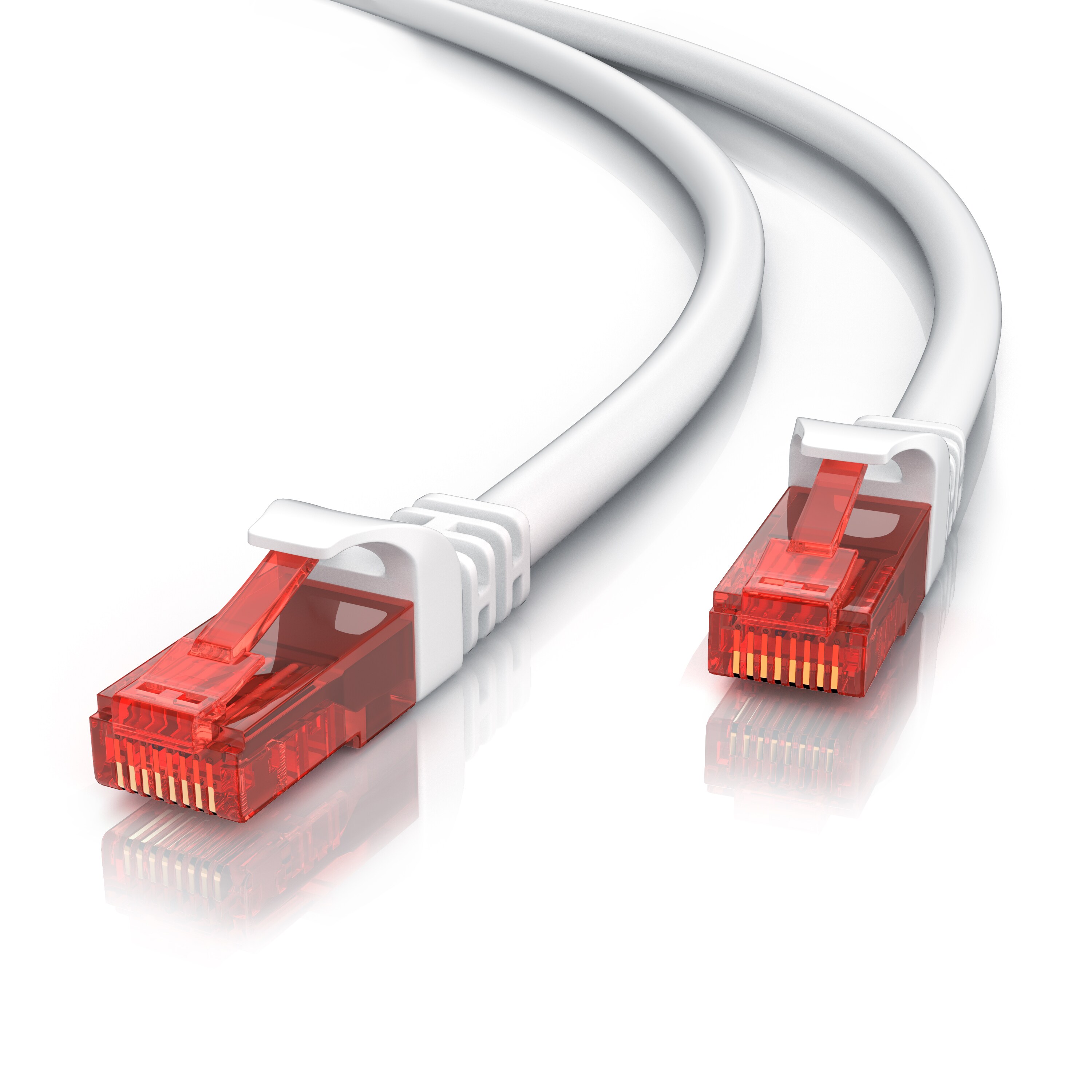 CSL Cat 6 Gigabit Ethernet LAN Kabel - mehrfach geschirmt - UTP Gigabit - 1000 Mbit/s - Patchkabel - Netzwerkkabel - 0,5m - Bild 1