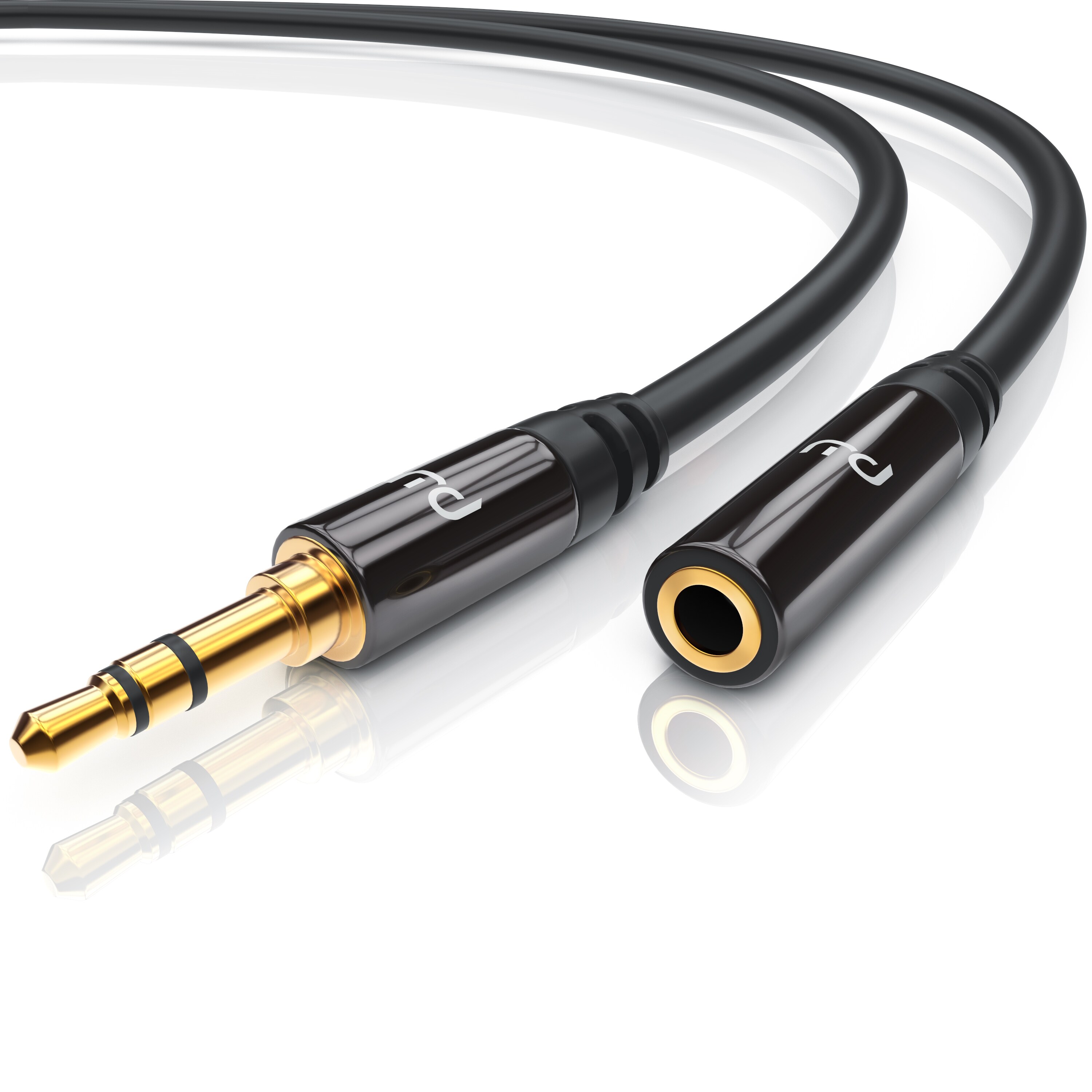 Primewire 3,5-mm-Klinke Audio-Kabel, AUX,  HiFi Audio Klinkenkabel / Verl&auml;ngerungskabel - 1,5m - Bild 1