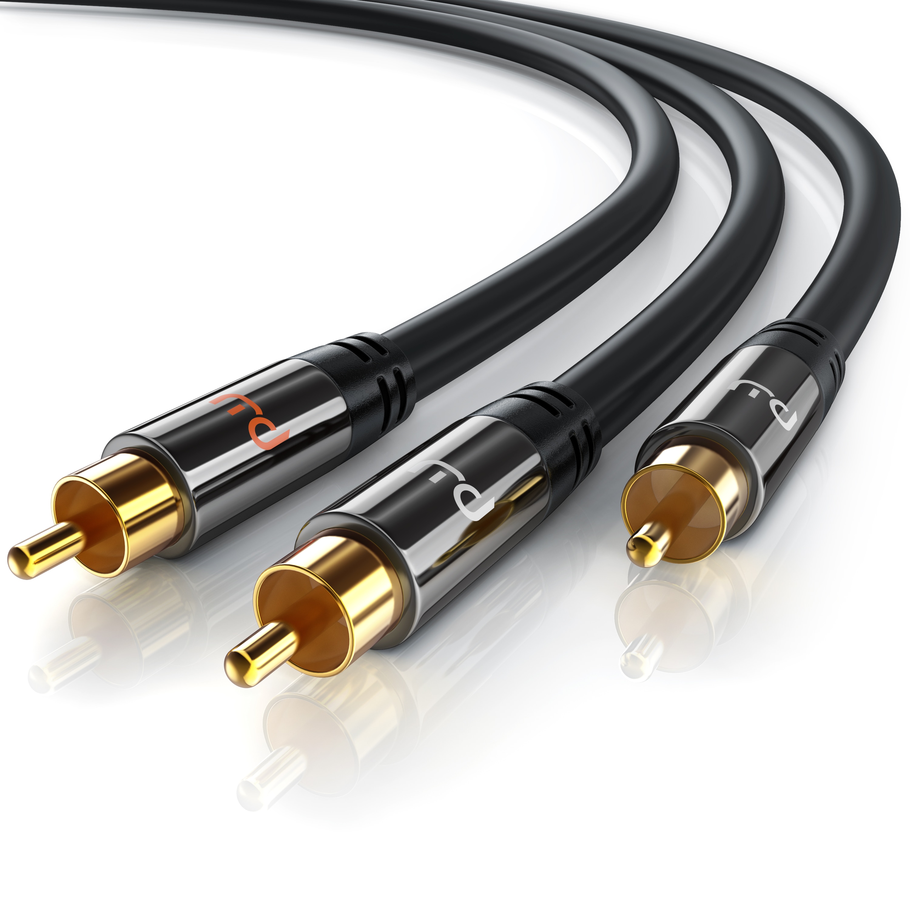 Primewire Y-Cinch Audio-Kabel, RCA, HiFi Audio-Kabel mehrfach geschirmt, 1x Cinch auf 2x Cinch - 7,5m - Bild 1