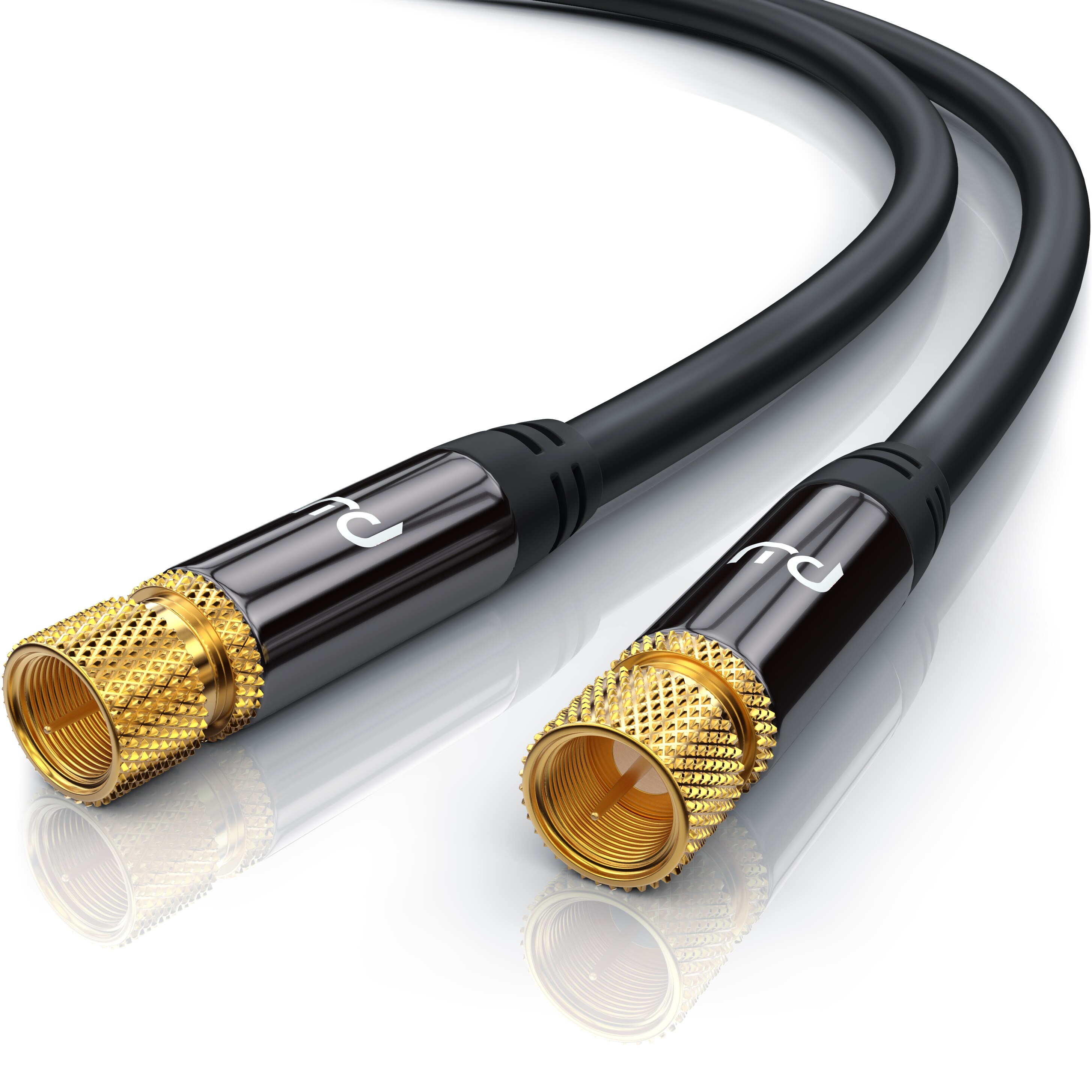 Primewire SAT-Kabel, Koax, F-Stecker, Premium HDTV SAT Koaxialkabel, 4fach Schirmung, 135dB, 75 Ohm - 0,5 m - Bild 1