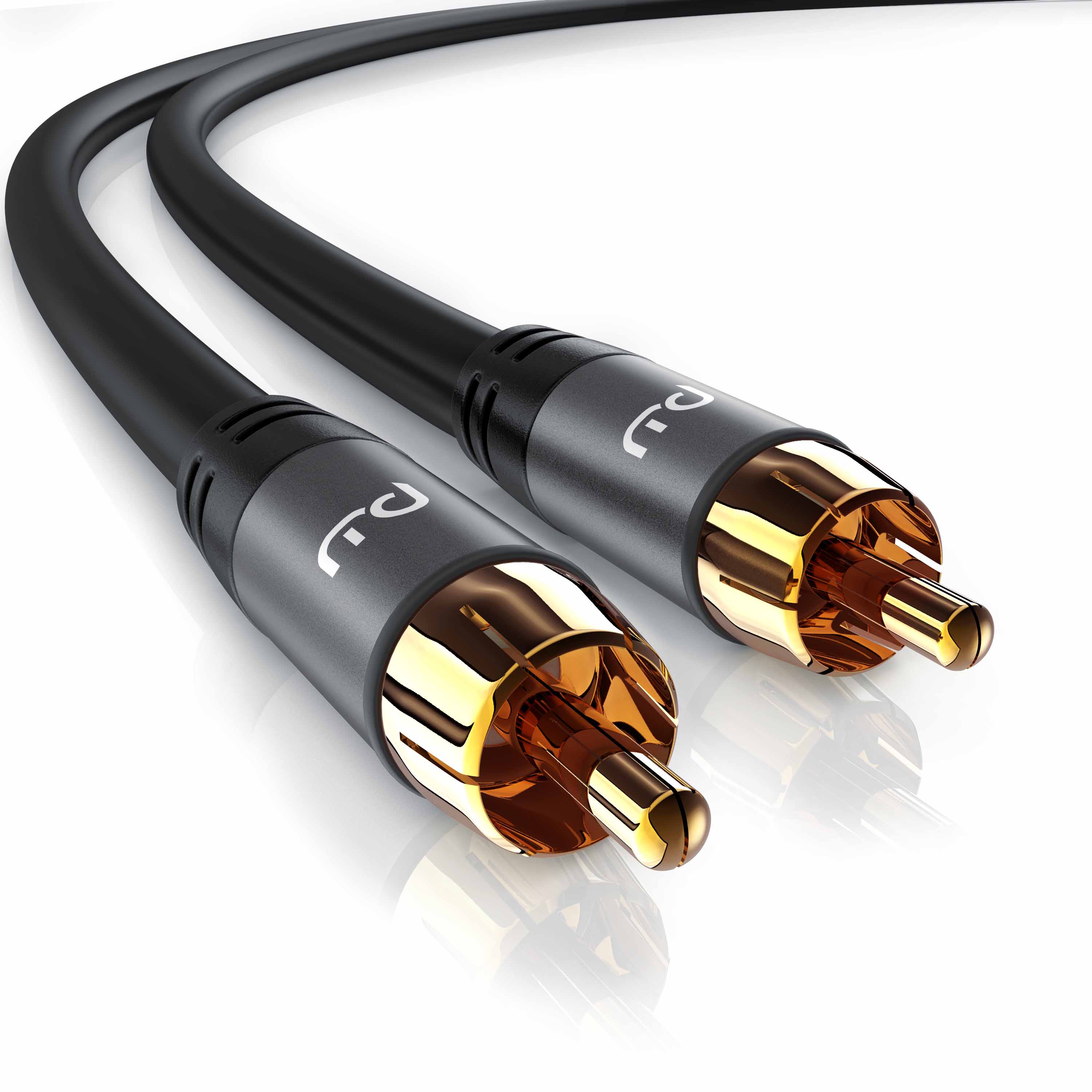 Primewire Cinch Audio-Kabel, RCA, Subwoofer-Cinch Audio-Kabel mehrfach geschirmt, 1X Cinch zu 1X Cinch - 7,5m - Bild 1