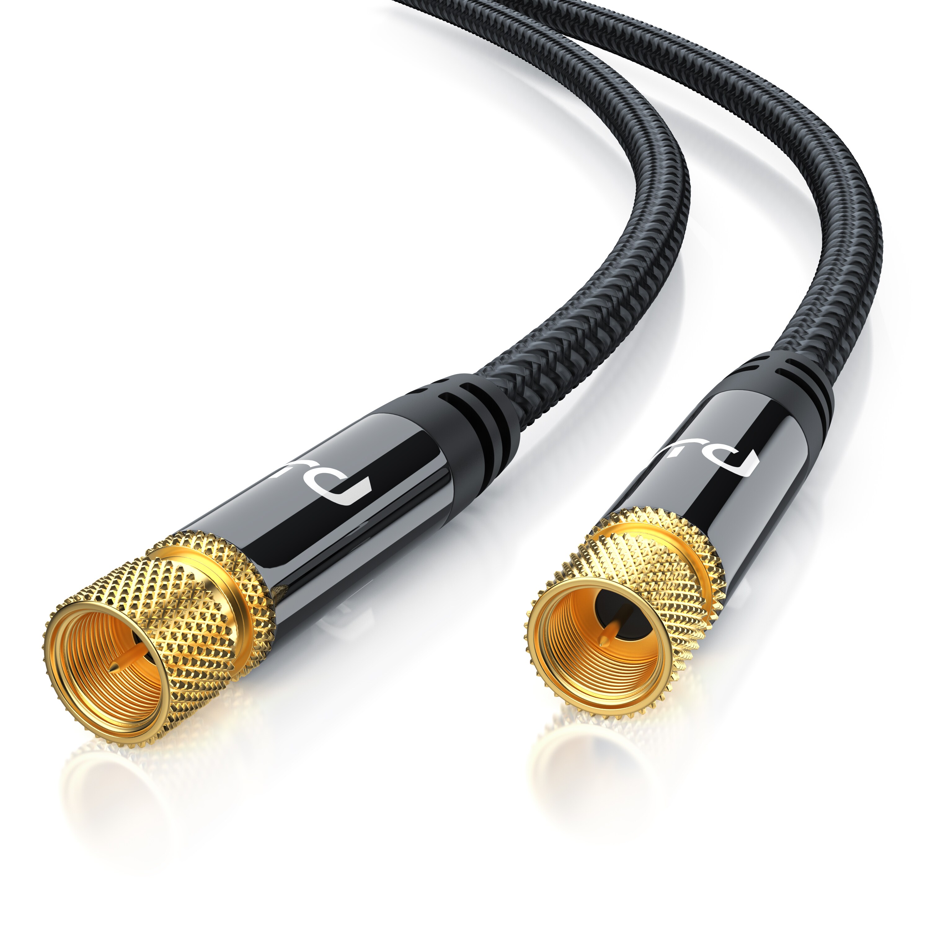 Primewire HDTV Satellitenkabel mit Braiding - 135Db - 75 Ohm - Stoffummantelung - 0,5 m - Bild 1