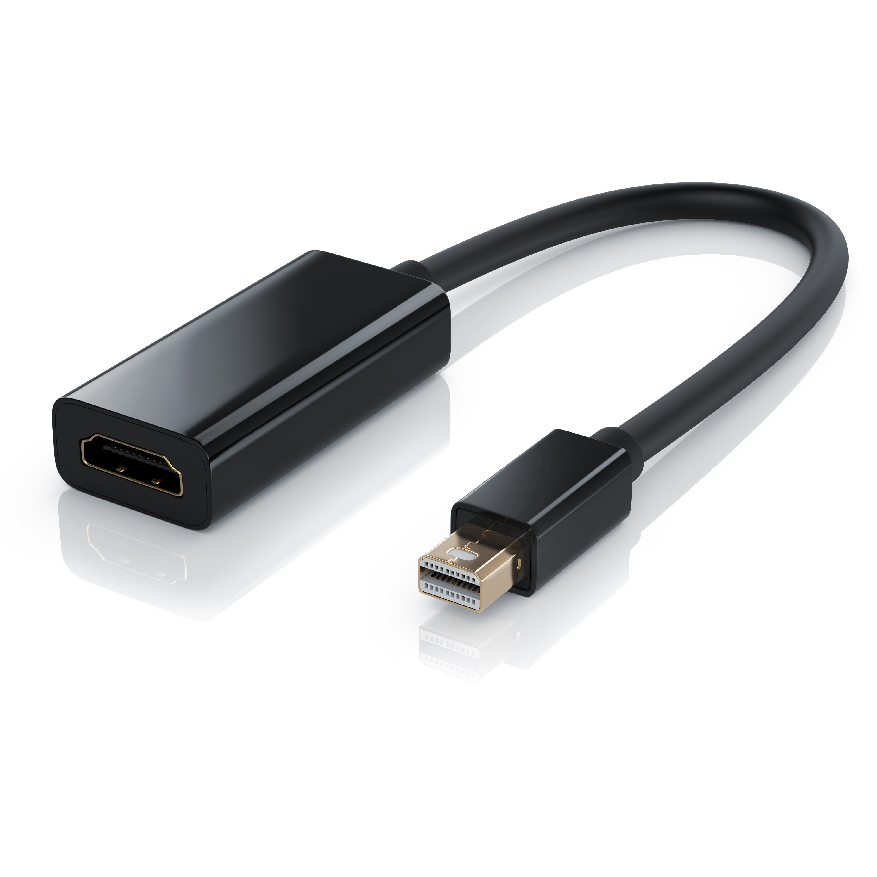 CSL Mini DisplayPort zu HDMI Adapter, Full HD MiniDP zu HDMI Buchse Konverter / Adapterkabe - Bild 1