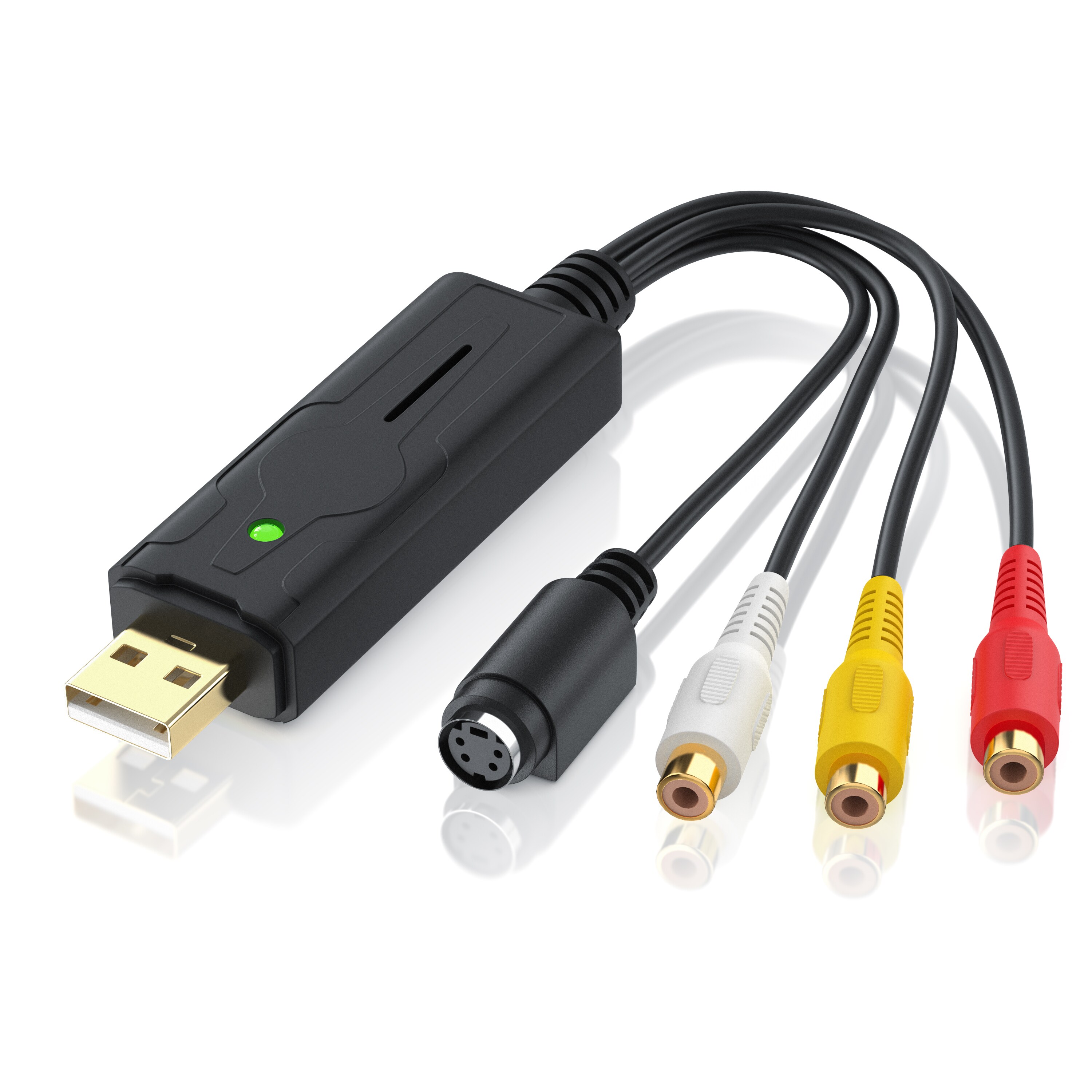 Aplic USB Audio Video Grabber - VHS - Videoadapter zur Bearbeitung, USB zu S-Video, Composite, Cinch - Bild 1