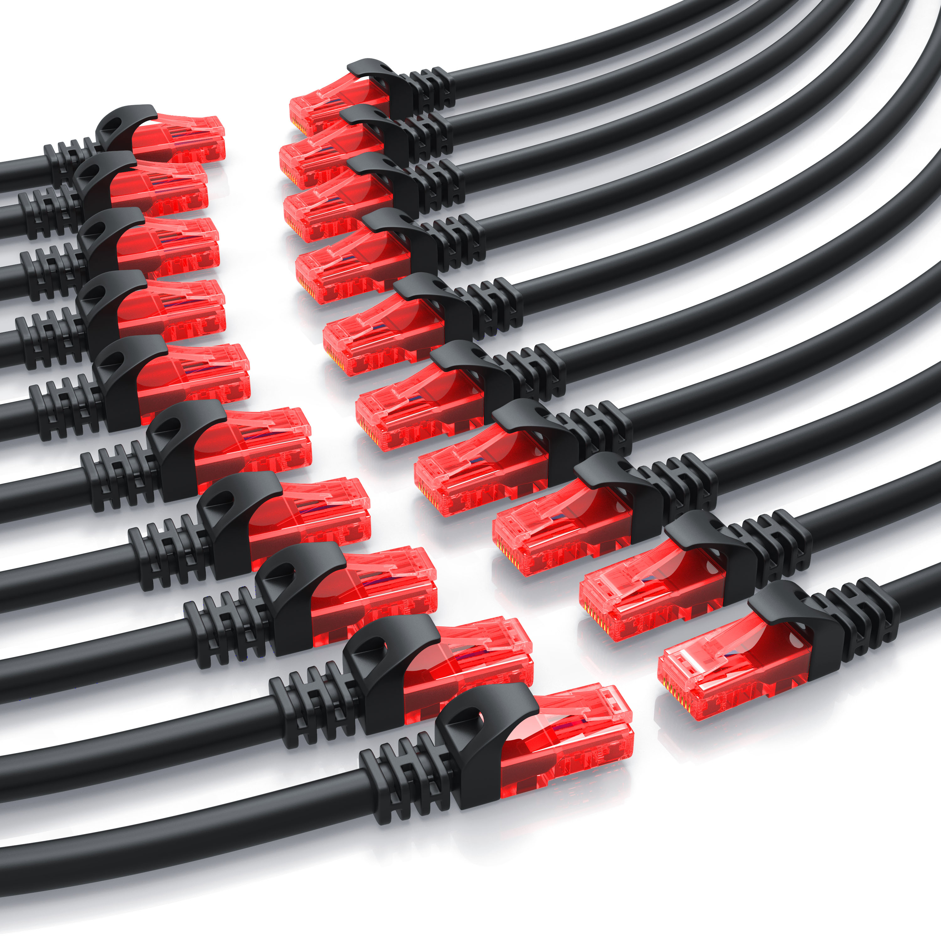 CSL 20x Cat 6 Gigabit Ethernet LAN Kabel - mehrfach geschirmt - UTP Gigabit - 1000 Mbit/s - Patchkabel - Netzwerkkabel - 0,25m - Bild 1