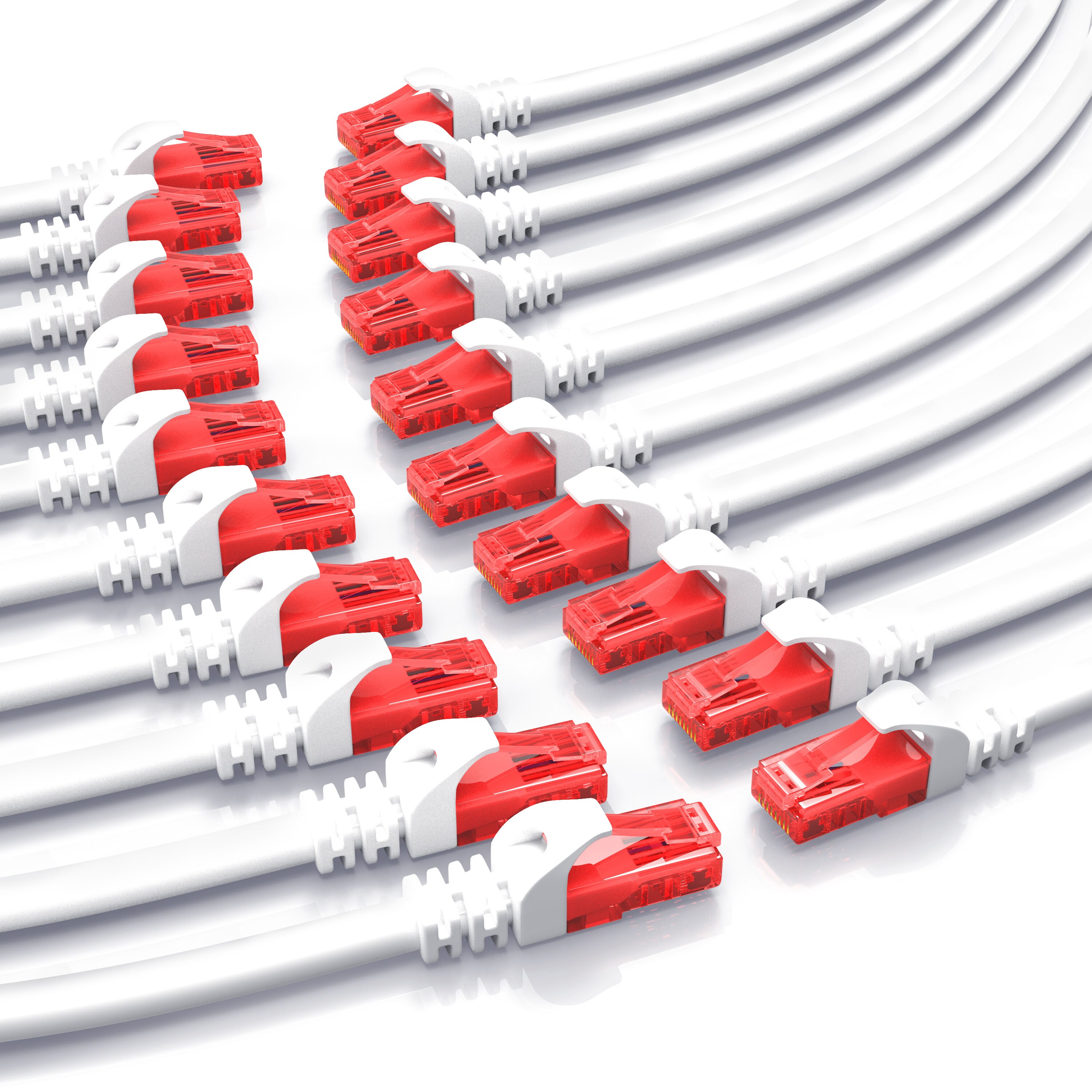 CSL 20x Cat 6 Gigabit Ethernet LAN Kabel - mehrfach geschirmt - UTP Gigabit - 1000 Mbit/s - Patchkabel - Netzwerkkabel - 0,25m - Bild 1