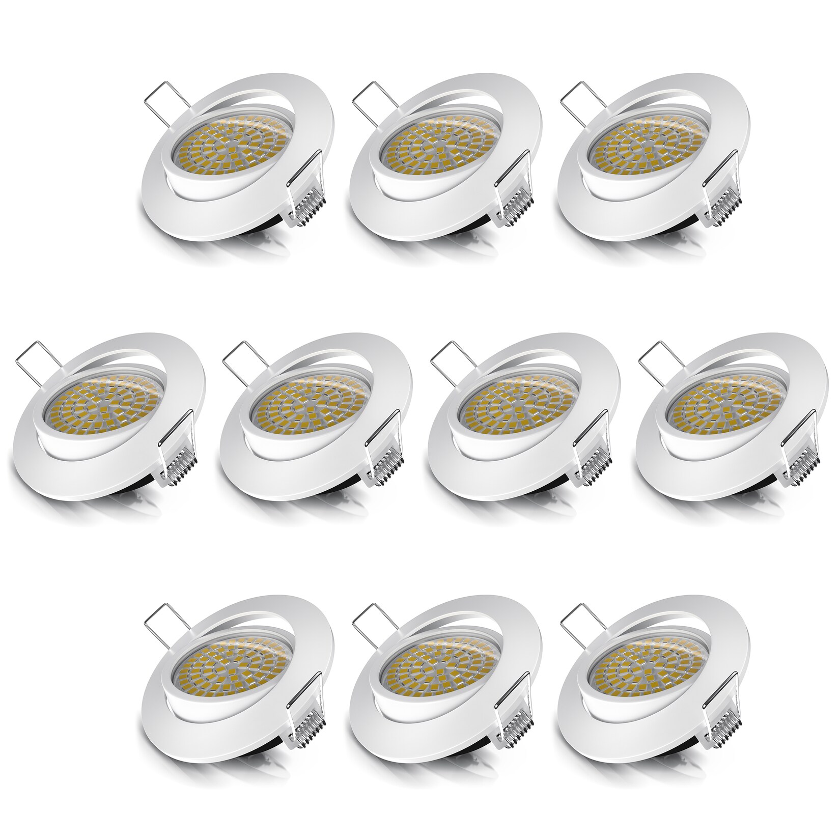 Brandson LED Einbaustrahler schwenkbar Warmweiß 3000K Deckenspot / Deckenstrahler 5W – 320 Lumen | 04062861822869