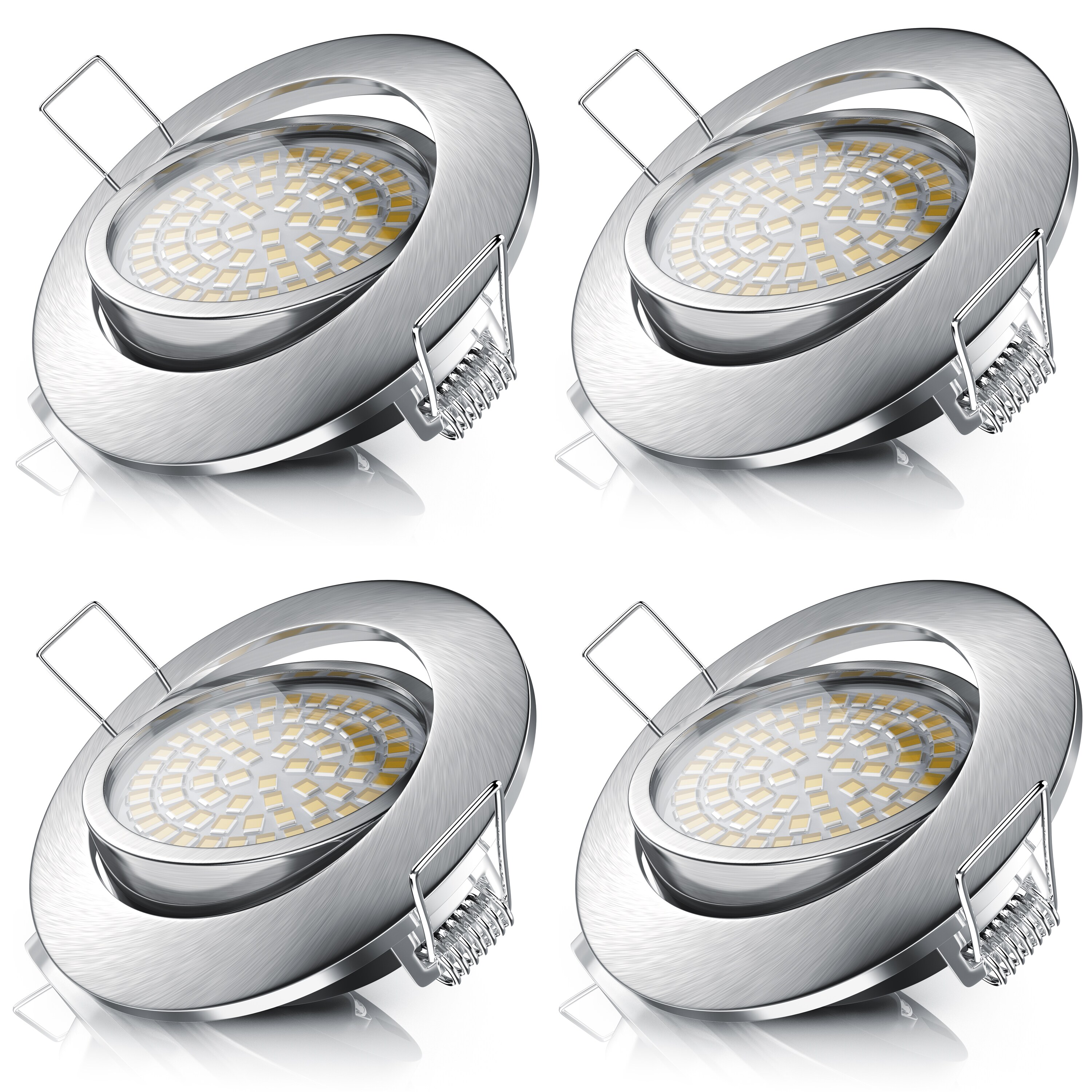 Brandson dimm- und schwenkbarer LED Einbaustrahler Deckenspot mit Aluminium Rahmen / Warmwei&szlig; - Bild 1