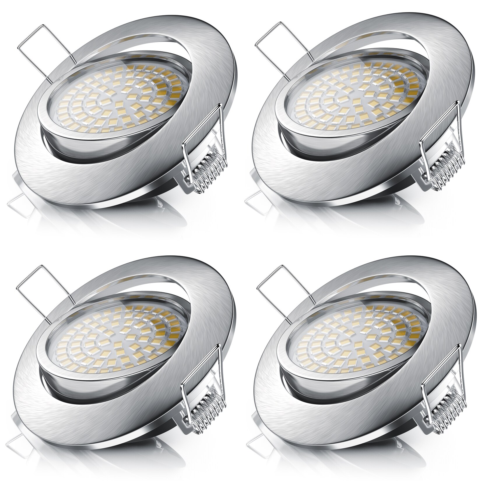 Brandson dimm- und schwenkbarer LED Einbaustrahler Deckenspot mit Aluminium Rahmen / Warmweiß | 04062861834343