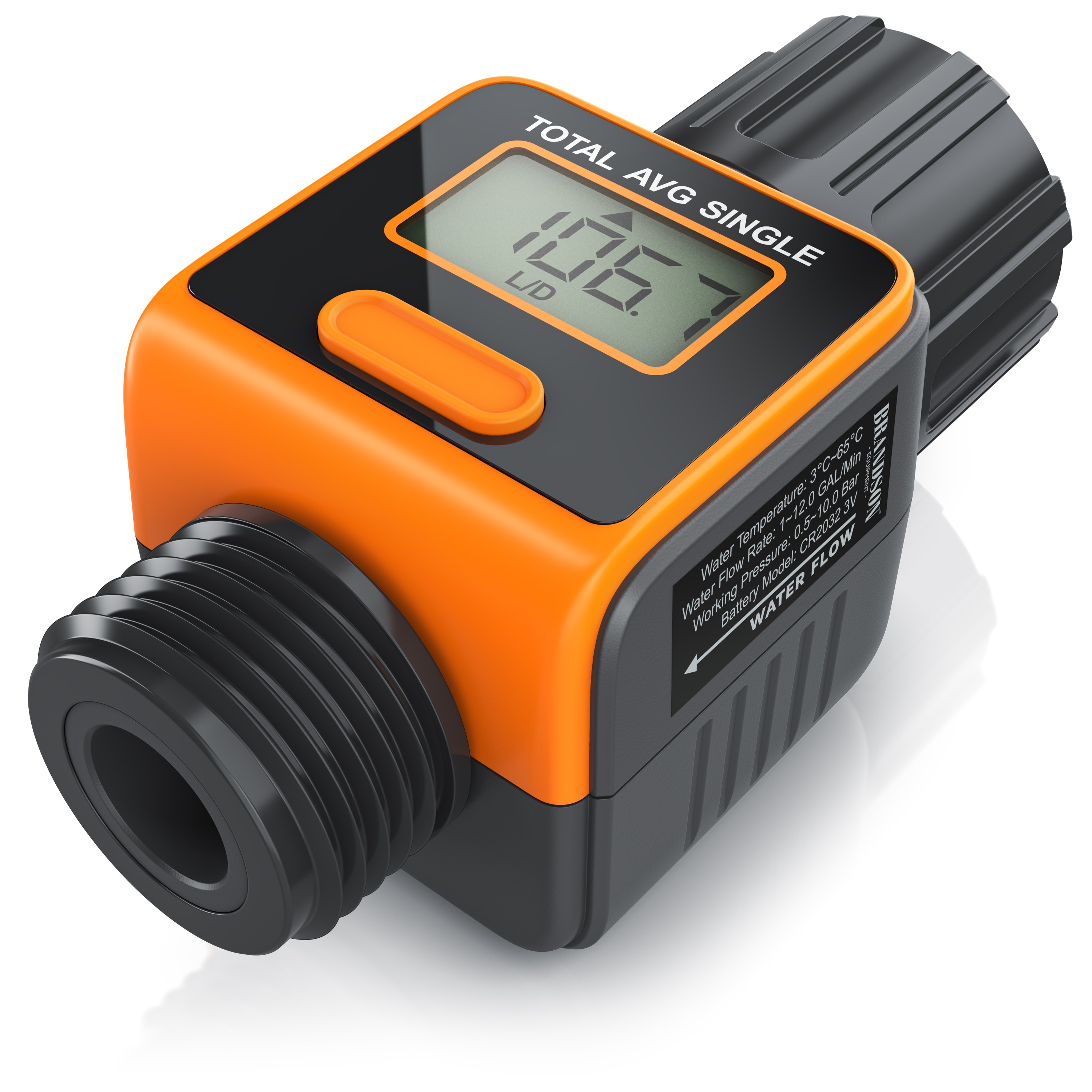 Brandson Wasserz&auml;hler digital, 3/4 Zoll, f&uuml;r innen und au&szlig;en, 4 Modi, Verbrauchskontrolle, IPX6 - Bild 1