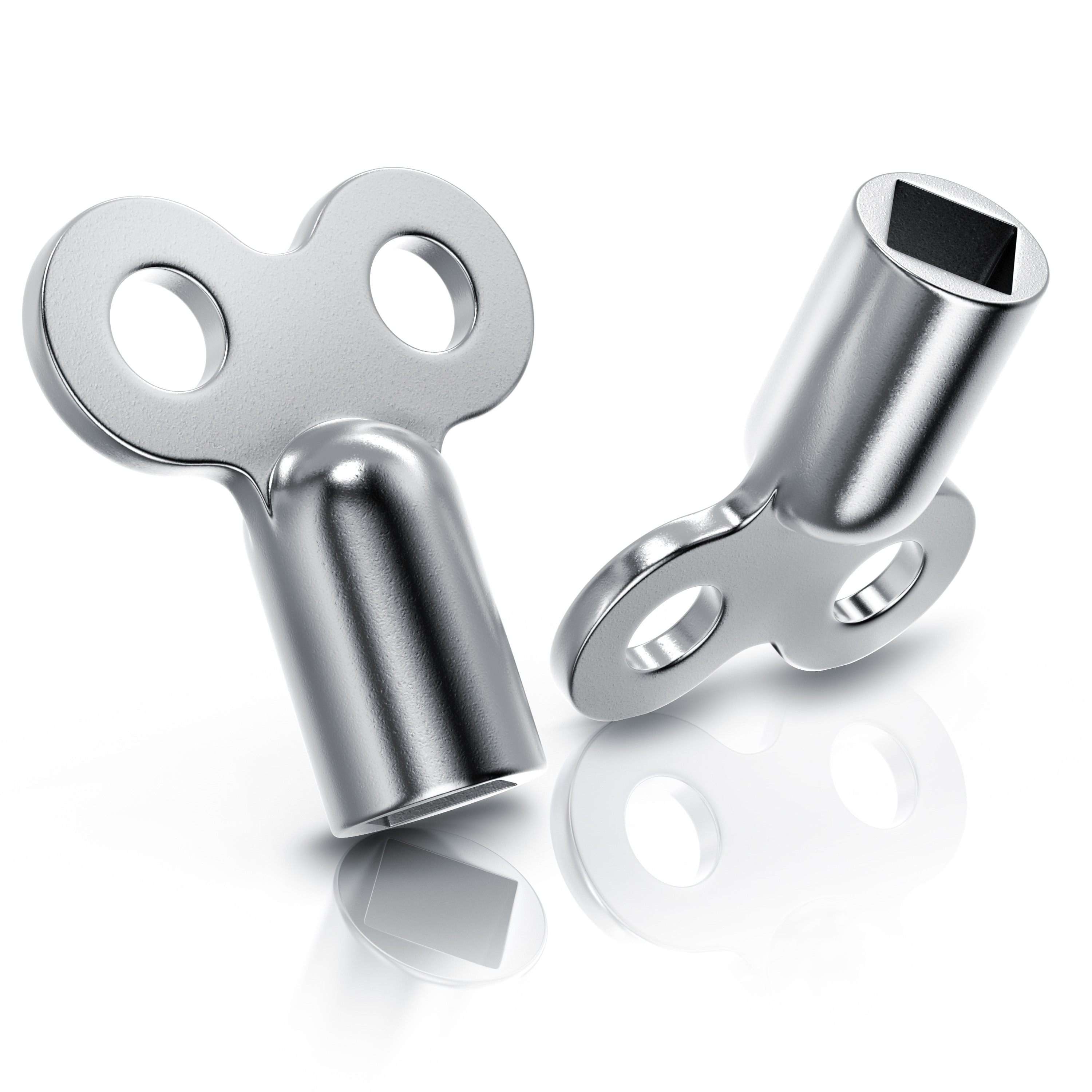 Bearware Heizk&ouml;rper-Schl&uuml;ssel 2er Set, verzinkt, Vierkant, universal f&uuml;r Heizungen - Bild 1