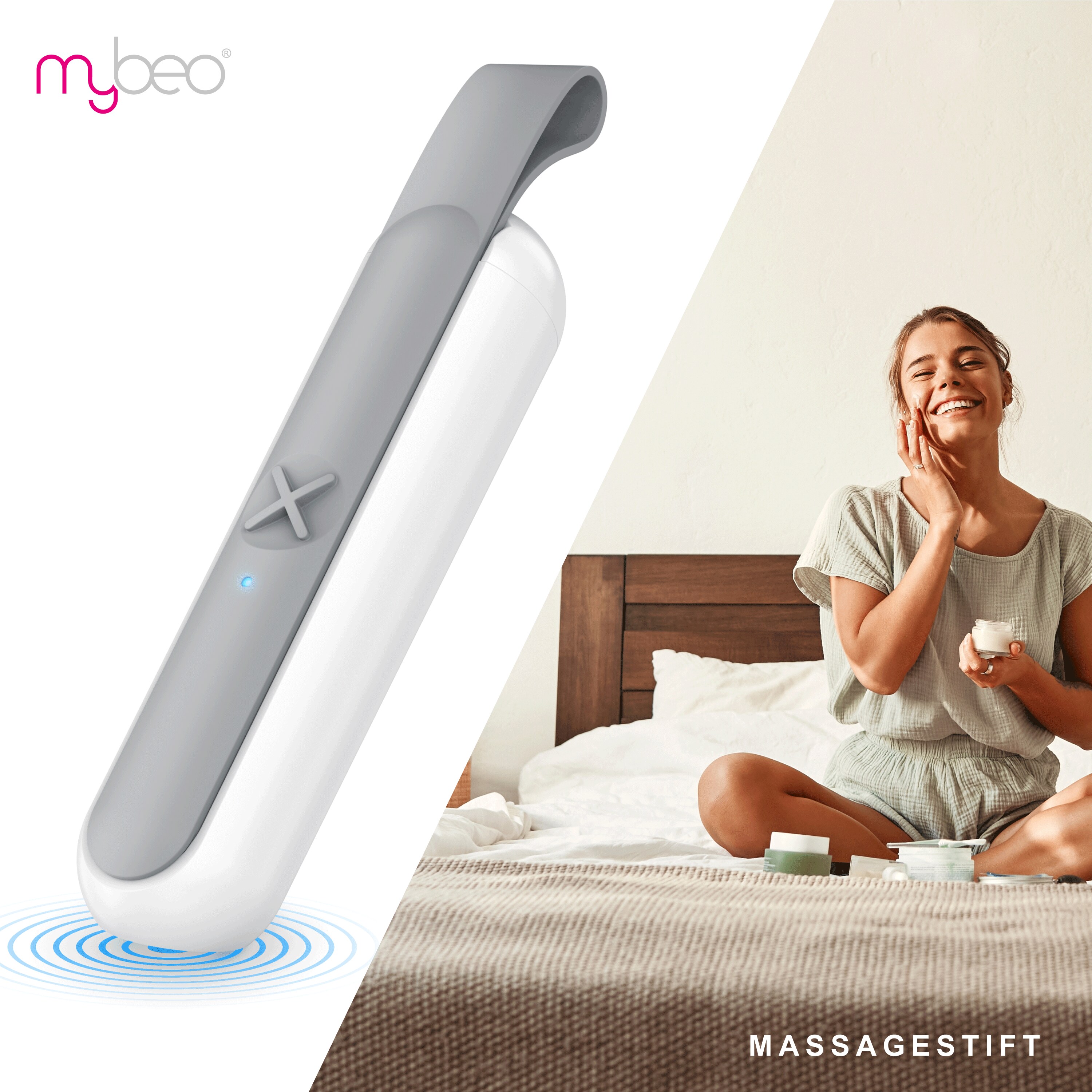 vibrations-massagegerät netto MyBeo Massagestift, elektrisch, Vibration und Wärme, für Wohlbefinden der  Haut