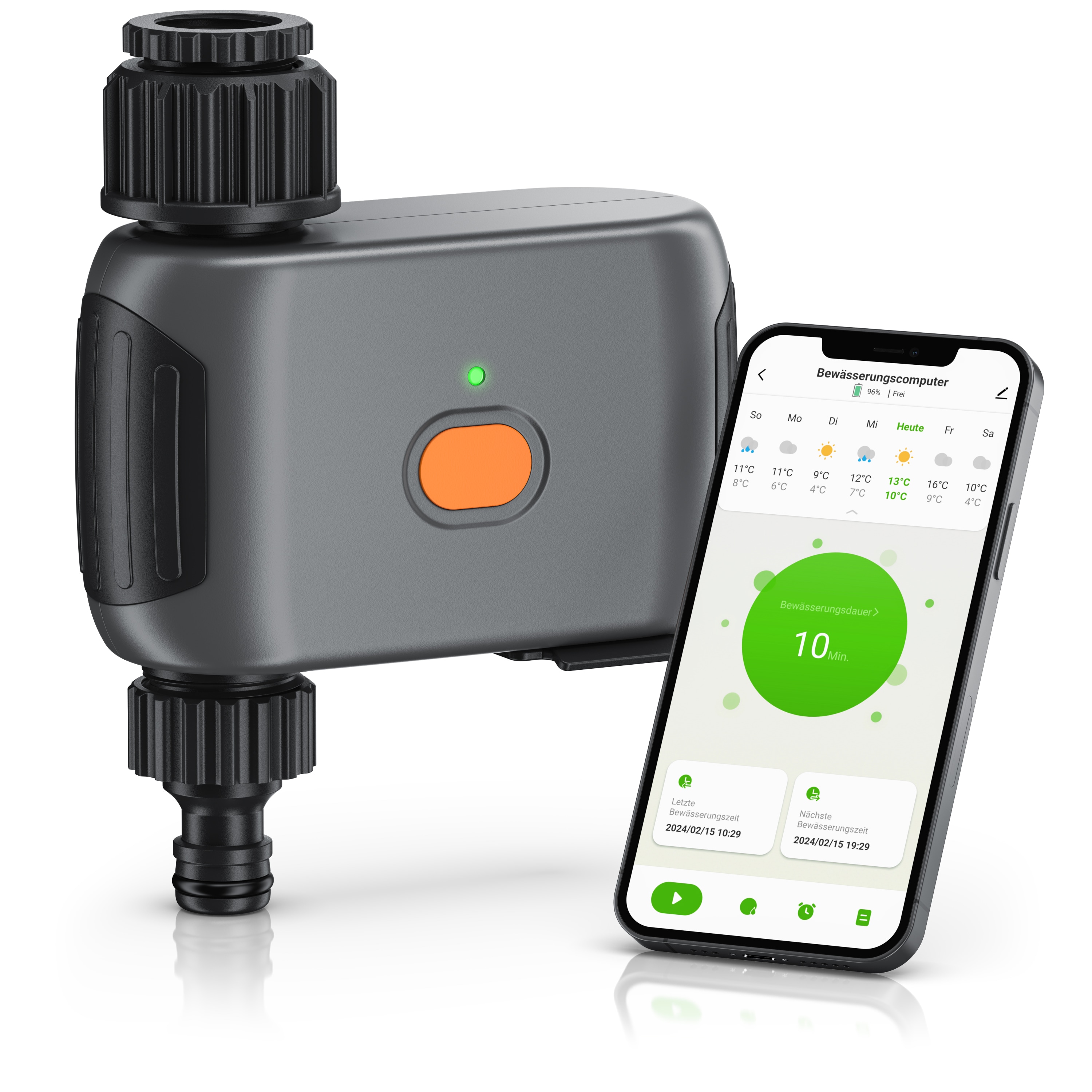 Brandson Bew&auml;sserungssteuerung mit WLAN, Bew&auml;sserungscomputer, Wifi Timer, automatische Gartenbew&auml;sserung - Bild 1