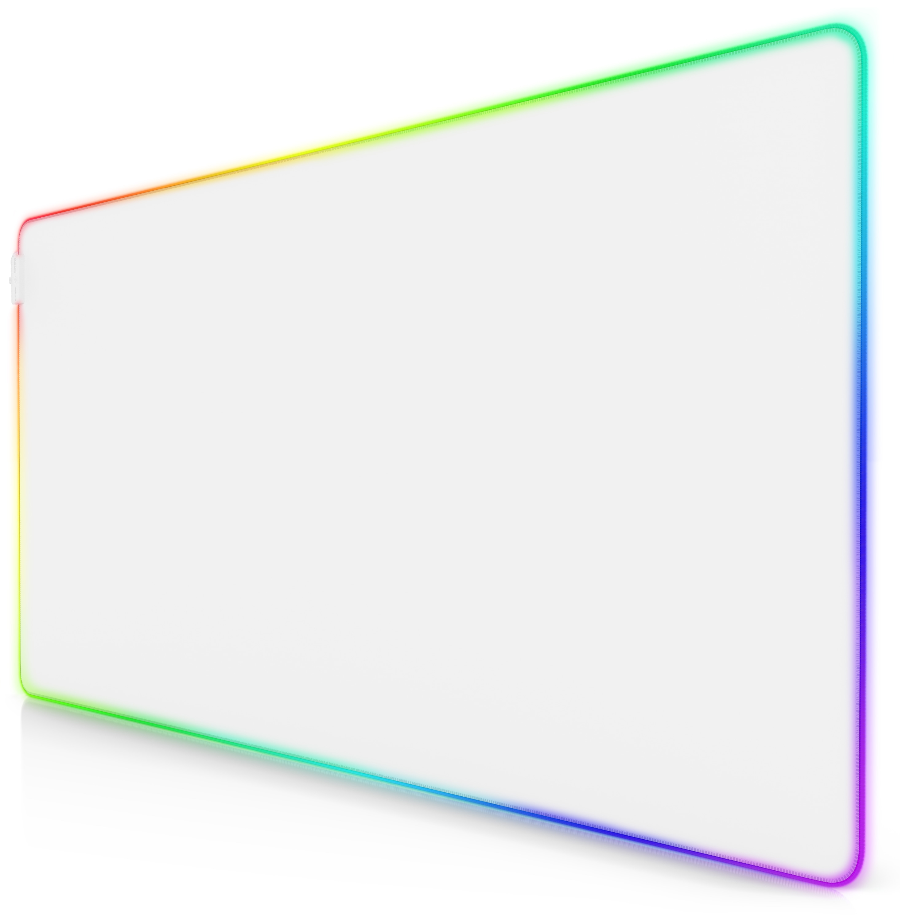 Titanwolf Gaming Mauspad XXXL RGB 1200x600 mm, LED Mauspad, 7 Farben, 4 Modi, abwaschbar, wei&szlig; - Bild 1