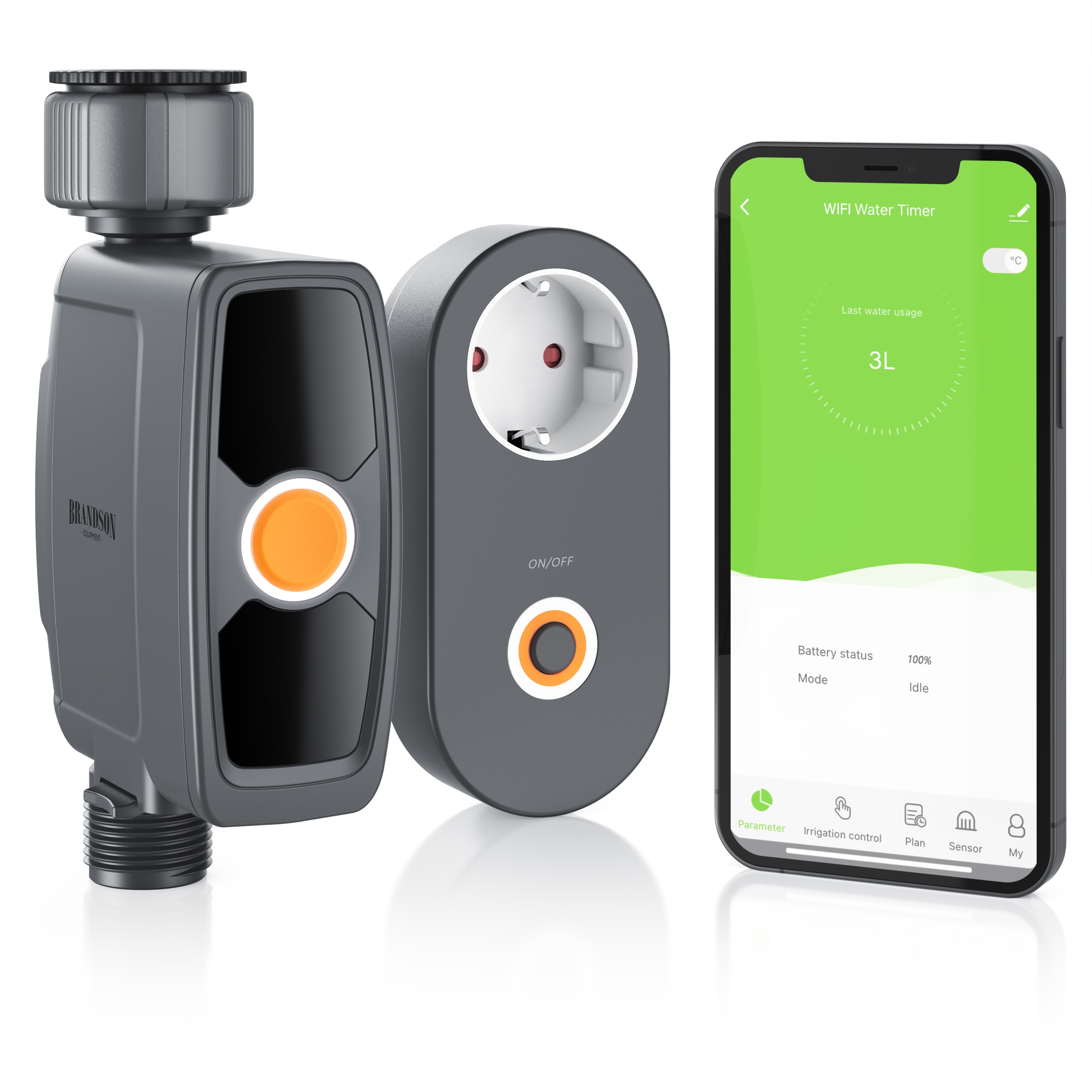Brandson Bew&auml;sserungssteuerung mit Wifi-Verbindung, automatische Bew&auml;sserung, Garten Timer - Bild 1