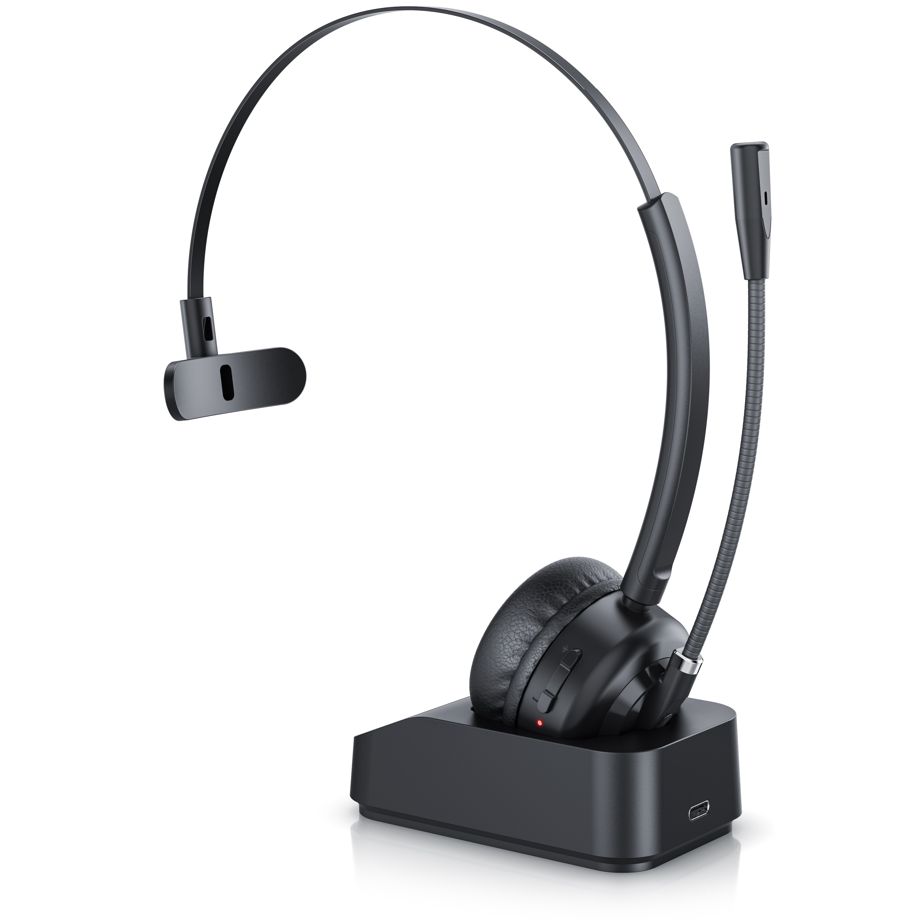 CSL Bluetooth Headset BT 5.3, Mikrofon, Noise Cancelling, Multipoint, mit Ladestation, kabellos, f&uuml;r Smartphone & PC - Bild 1