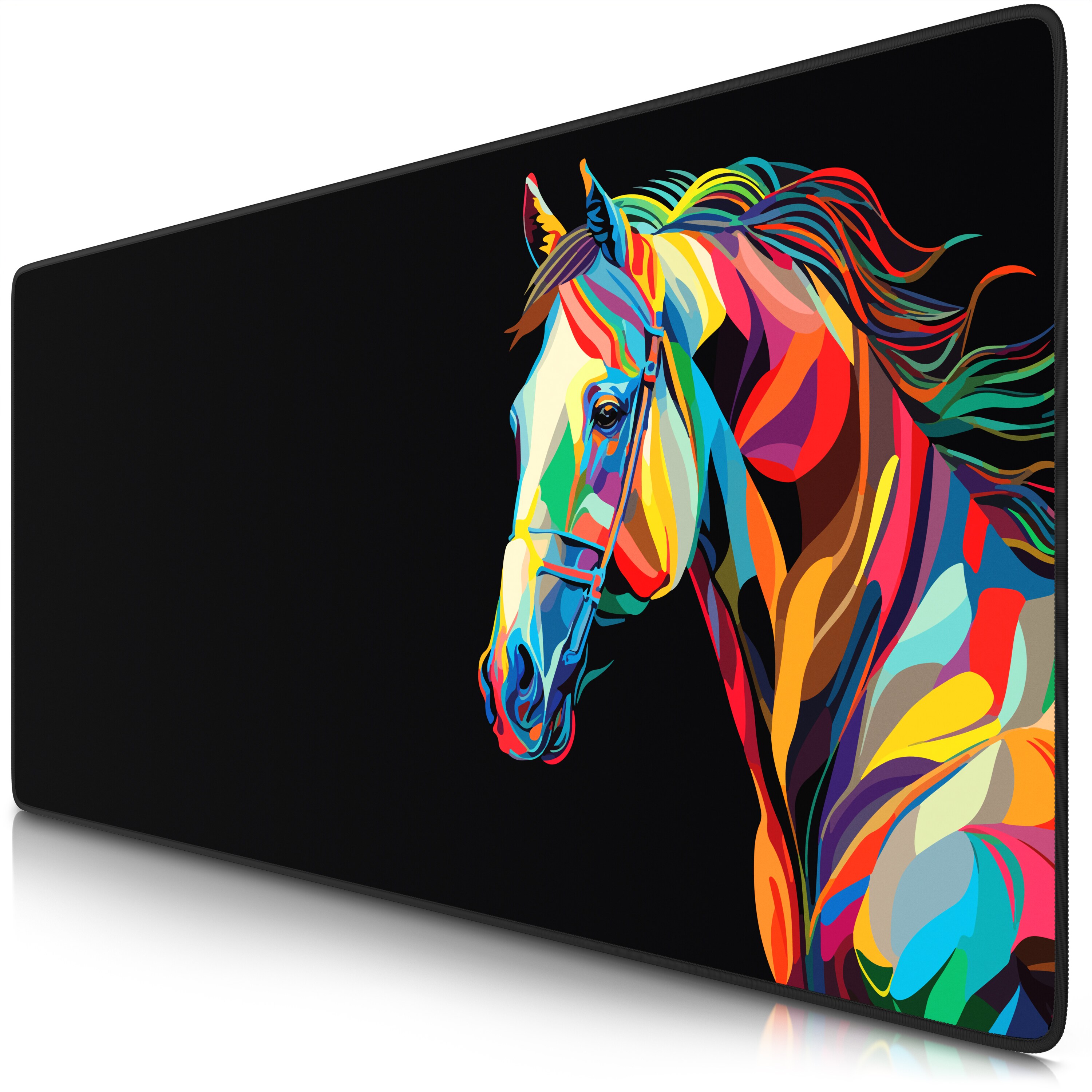 Titanwolf Titanwolf Gaming Mauspad XXL Speed Mousepad 900 x 400 x 3 mm, gro&szlig;e Schreibtischauflage, abwaschbar, rutschfeste R&uuml;ckseite, Geschwindigkeit & Pr&auml;zision, Colour Horse - Bild 1