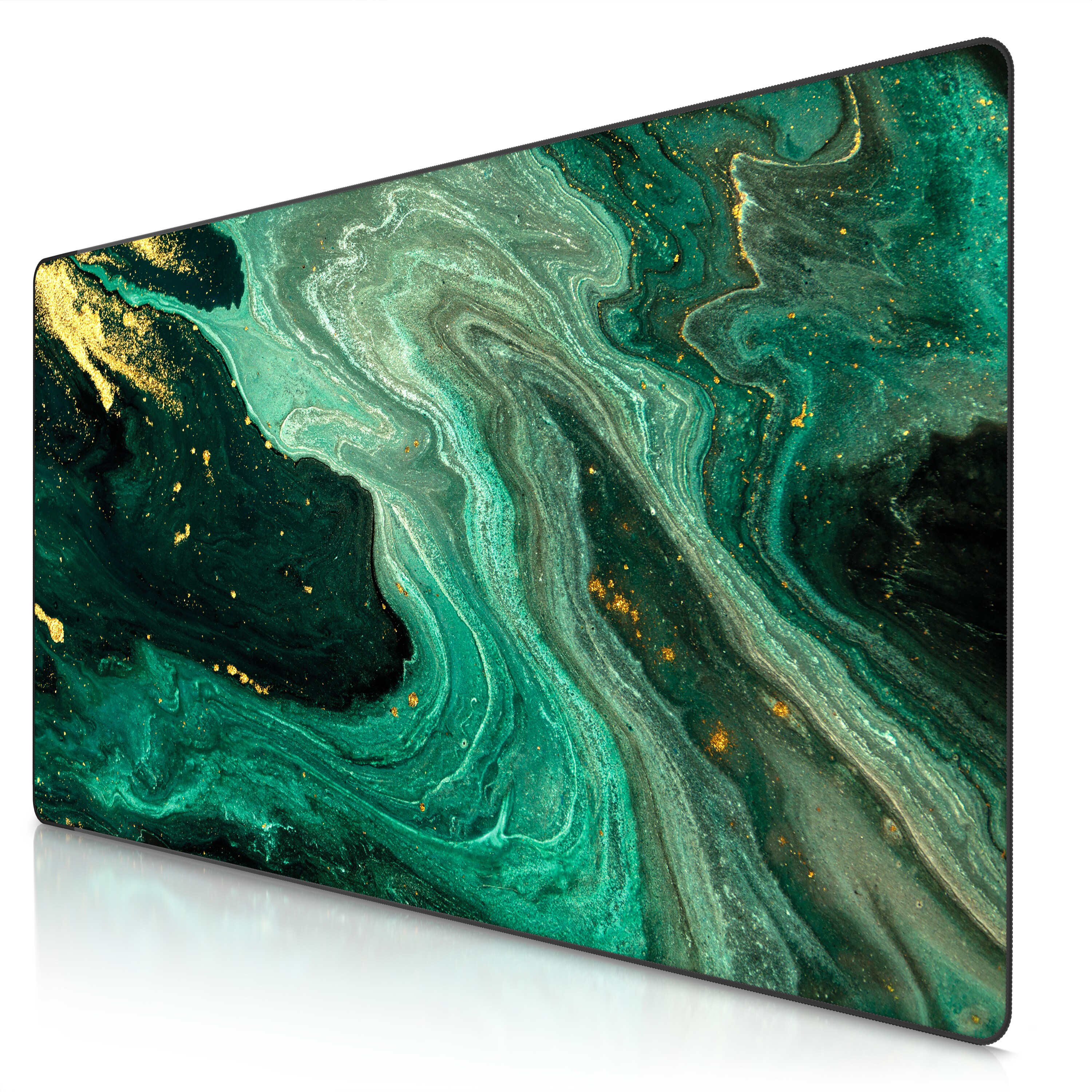 Titanwolf Gaming Mauspad XXXL Speed Gaming Mousepad 1200x600 mm, Deskpad, rutschfest & abwaschbar, f&uuml;r Speed & Pr&auml;zision, Marmor Gr&uuml;n Gold - Bild 1