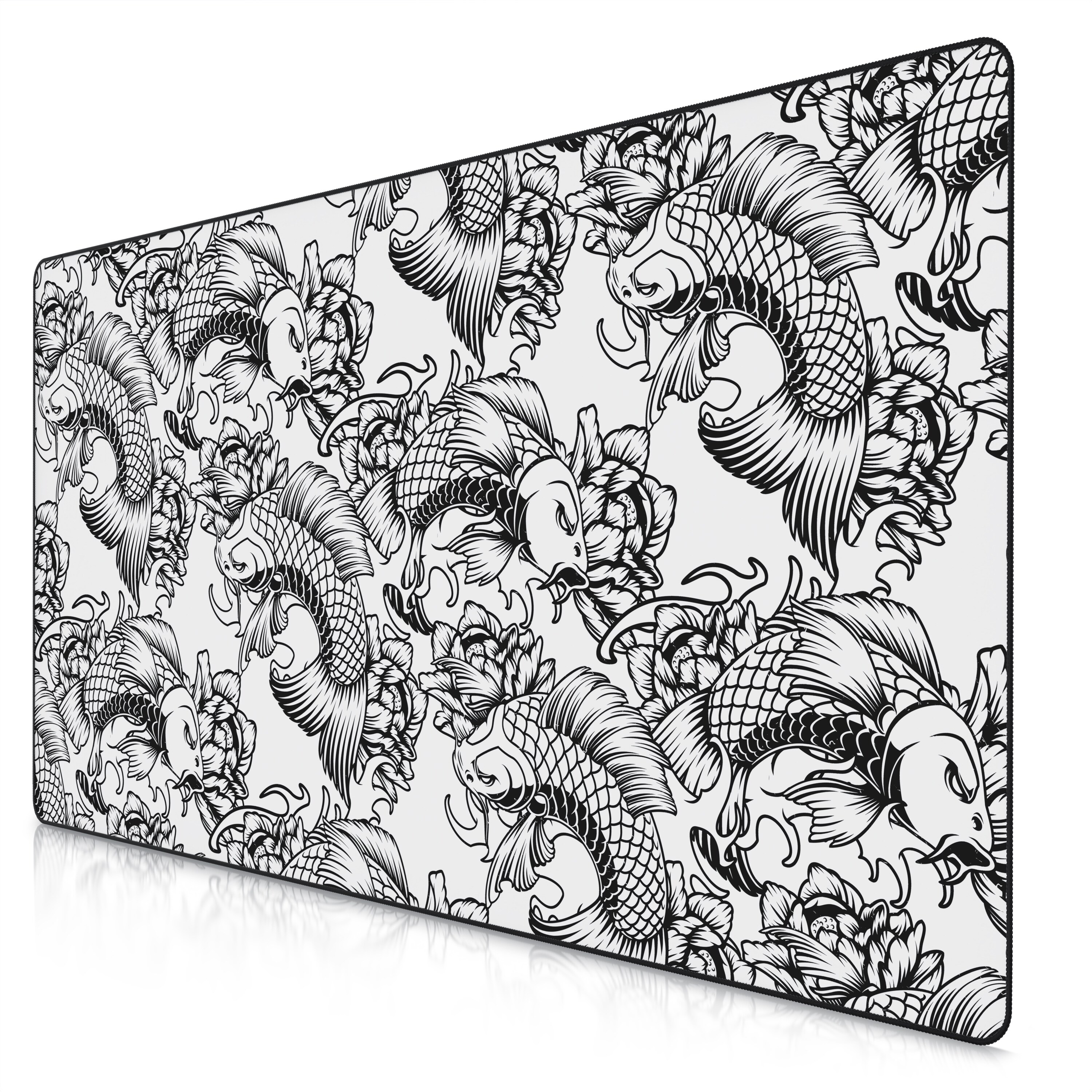 Titanwolf Gaming Mauspad XXXL Speed Gaming Mousepad 1200x600 mm, Deskpad, rutschfest & abwaschbar, f&uuml;r Speed & Pr&auml;zision, Koi Tattoo 2 - Bild 1