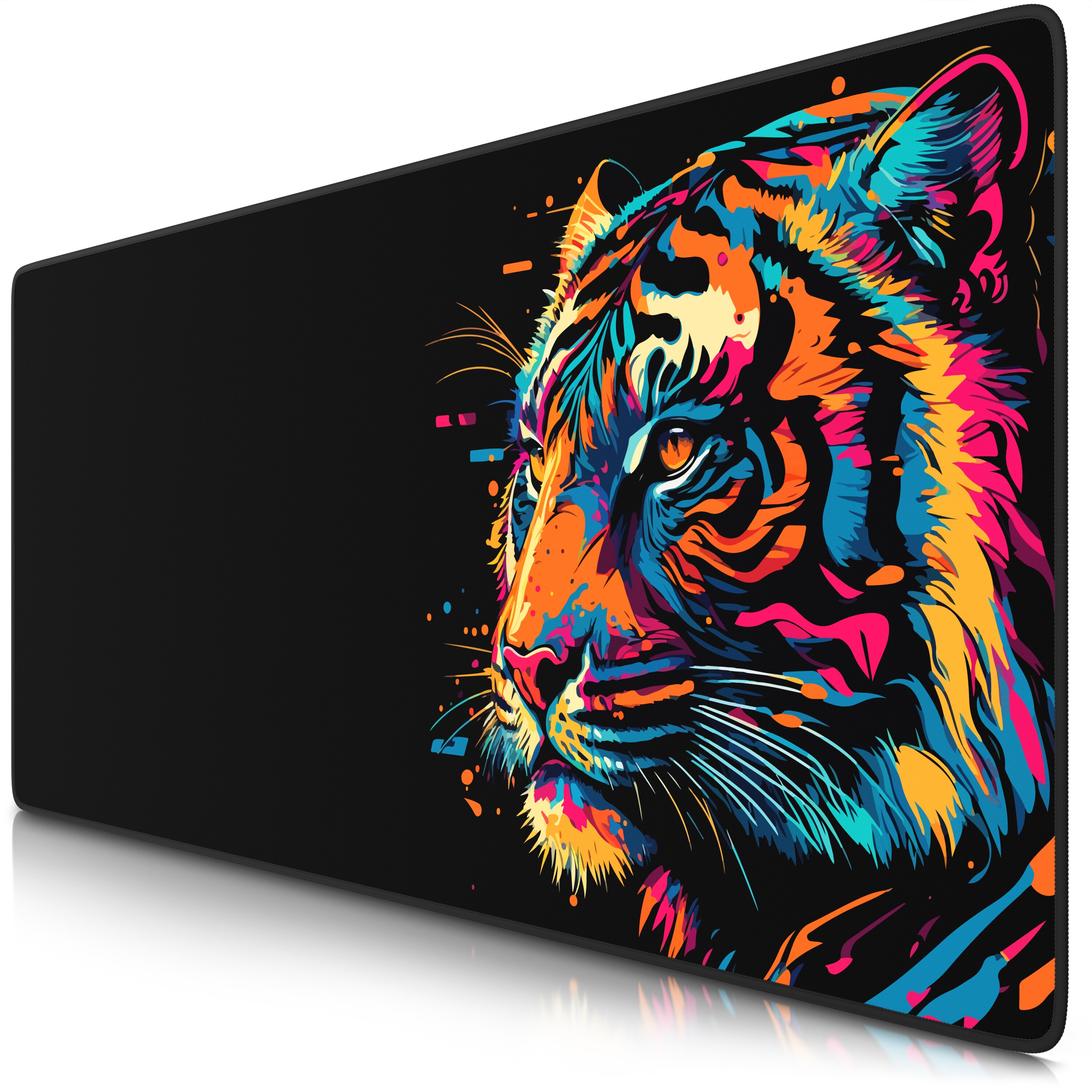 Titanwolf Gaming Mauspad XXL Speed Gaming Mousepad 900x400 mm, Deskpad, rutschfest & abwaschbare R&uuml;ckseite, f&uuml;r Speed & Pr&auml;zision, Colour Tiger 2 - Bild 1