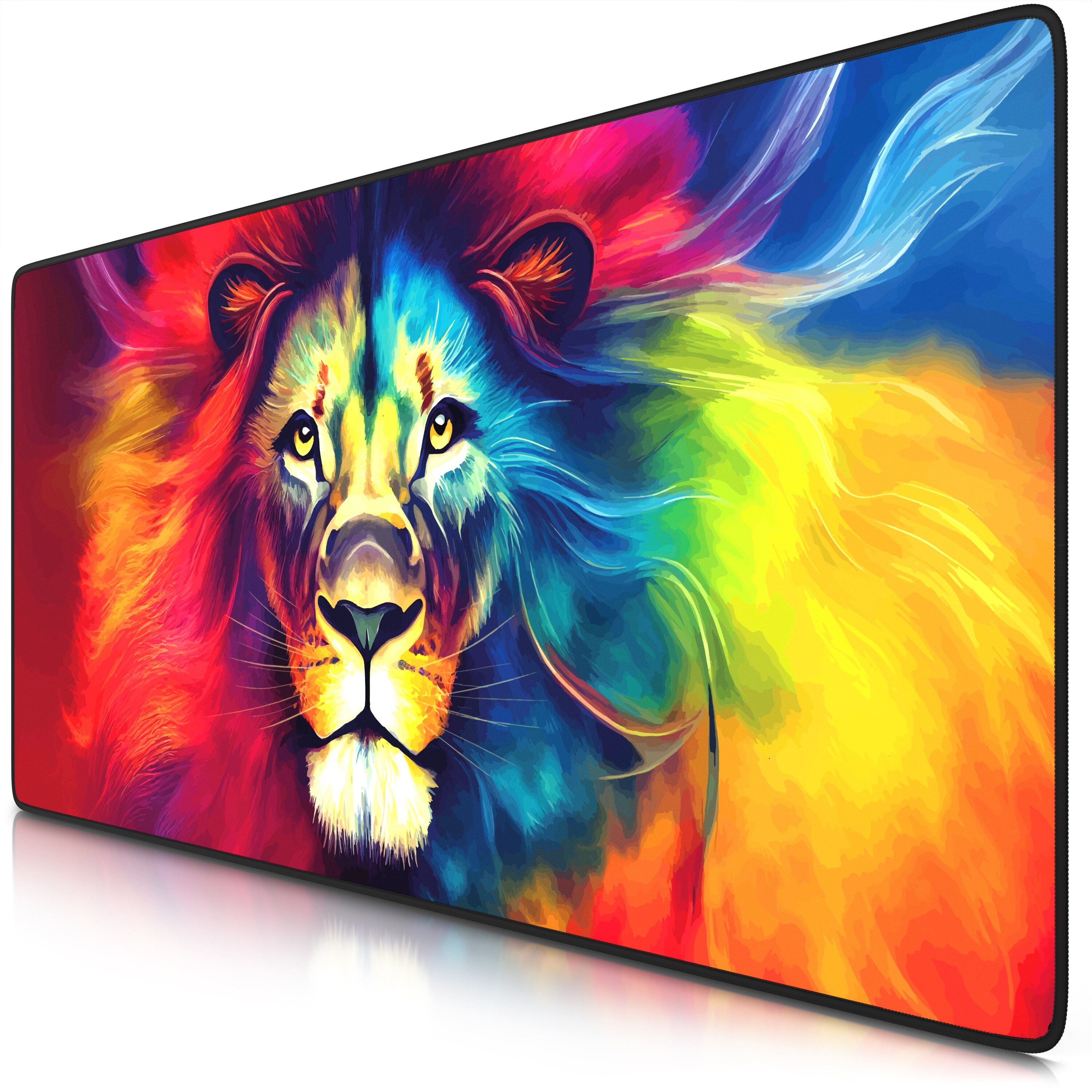 Titanwolf Gaming Mauspad XXL Speed Gaming Mousepad 900x400 mm, Deskpad, rutschfest & abwaschbare R&uuml;ckseite, f&uuml;r Speed & Pr&auml;zision, Colour Lion 3 - Bild 1