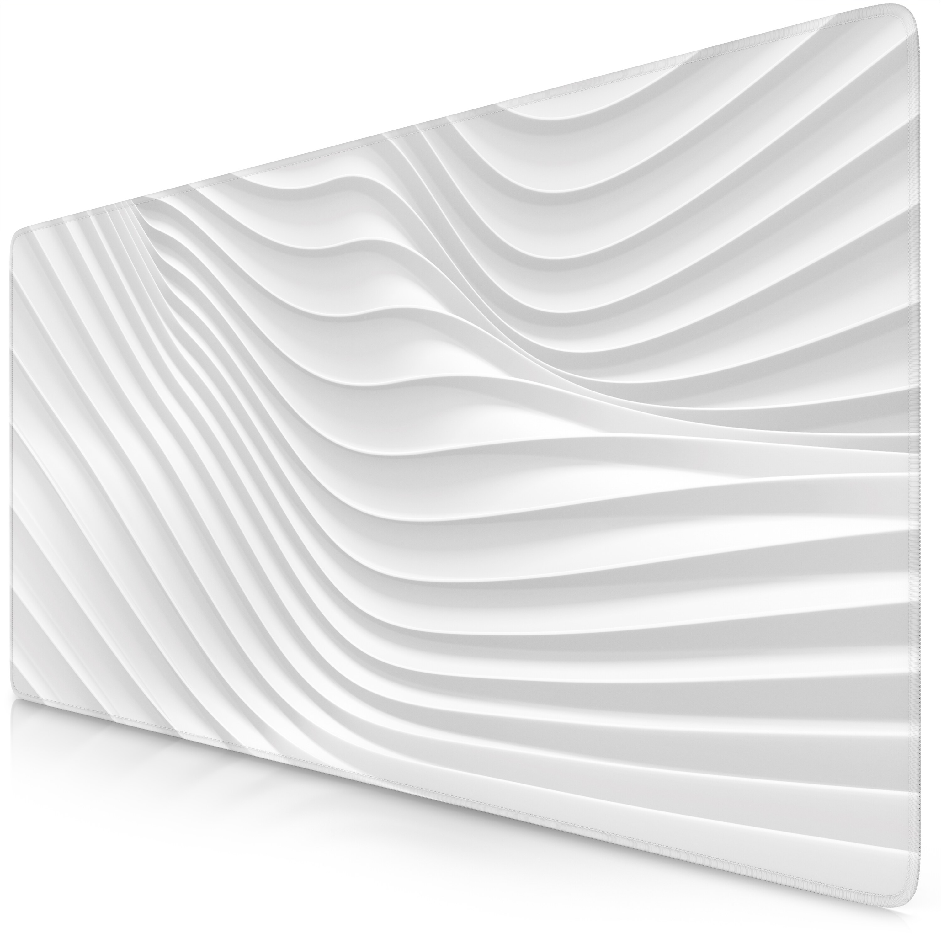 Titanwolf Gaming Mauspad XXL Speed Gaming Mousepad 900x400 mm, Deskpad, rutschfest & abwaschbare R&uuml;ckseite, f&uuml;r Speed & Pr&auml;zision, White Wave - Bild 1