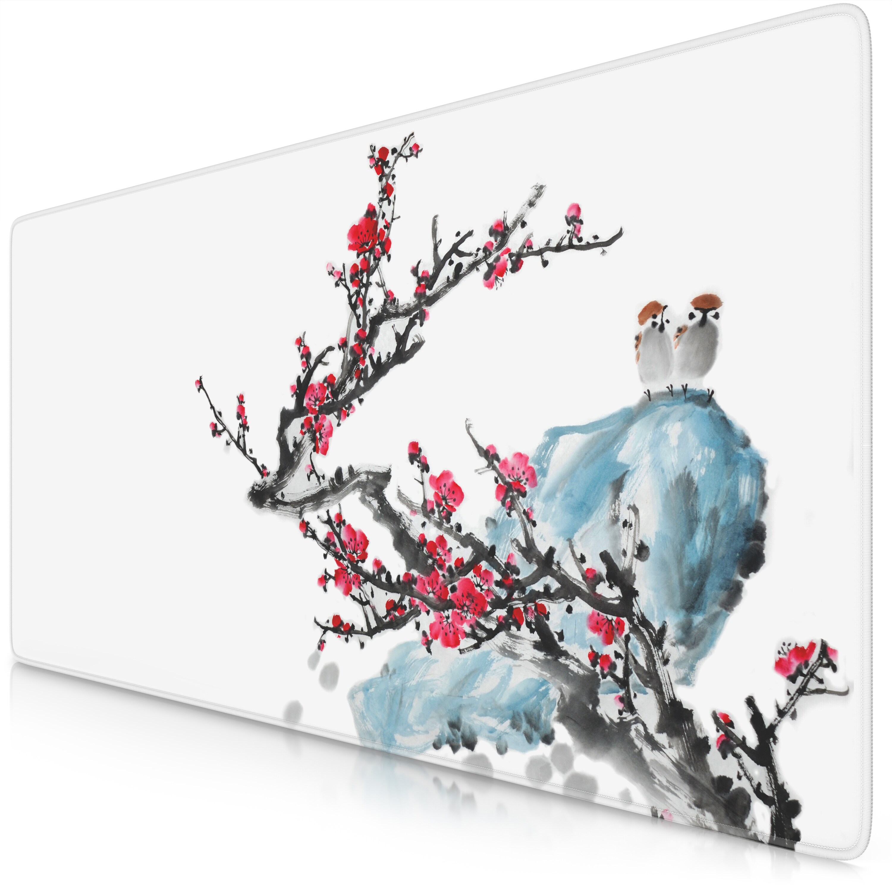 Titanwolf Gaming Mauspad XXL Speed Gaming Mousepad 900x400 mm, Deskpad, rutschfest & abwaschbare R&uuml;ckseite, f&uuml;r Speed & Pr&auml;zision, Ink Sakura 3 - Bild 1