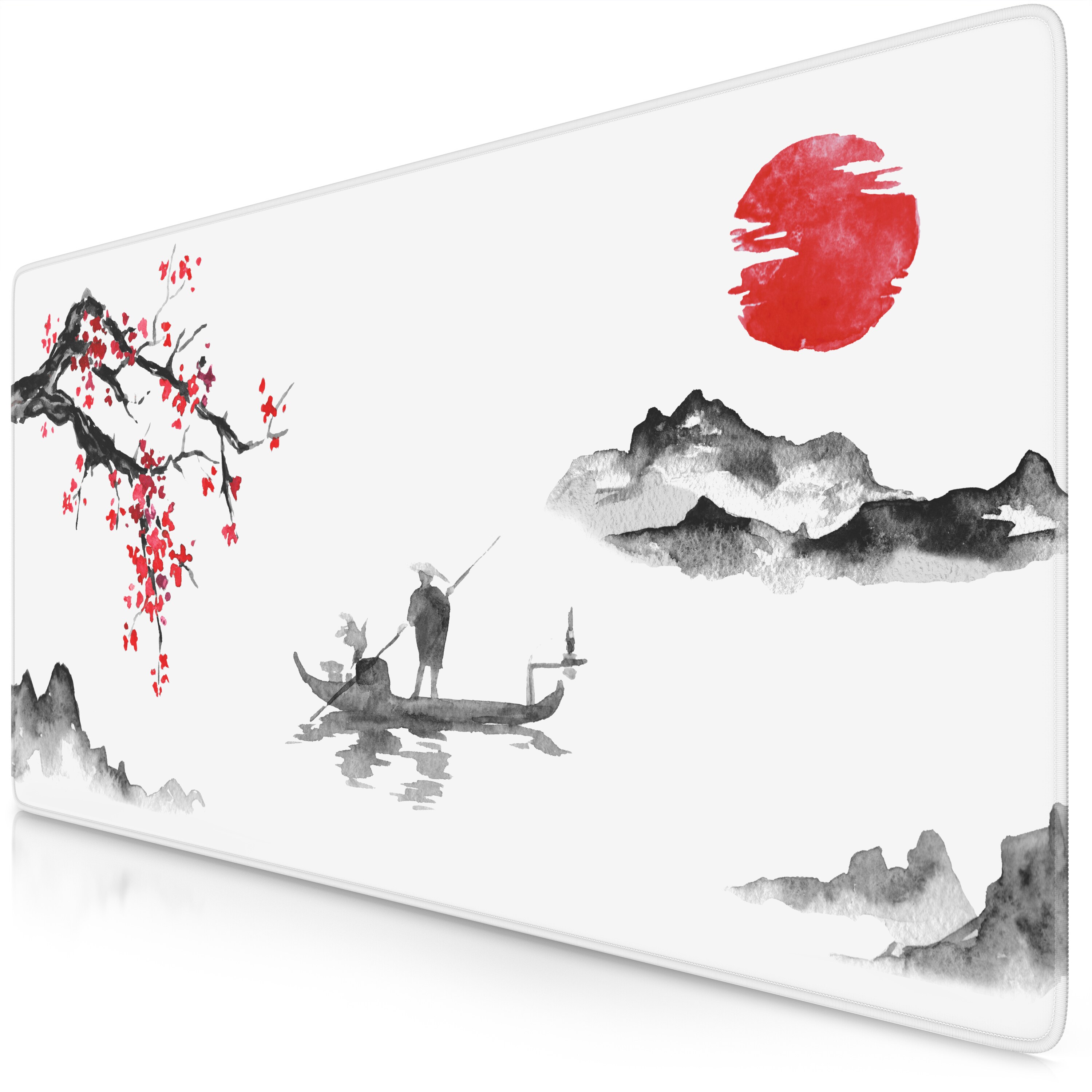 Titanwolf Gaming Mauspad XXL Speed Gaming Mousepad 900x400 mm, Deskpad, rutschfest & abwaschbare R&uuml;ckseite, f&uuml;r Speed & Pr&auml;zision, Ink Sakura 5 - Bild 1