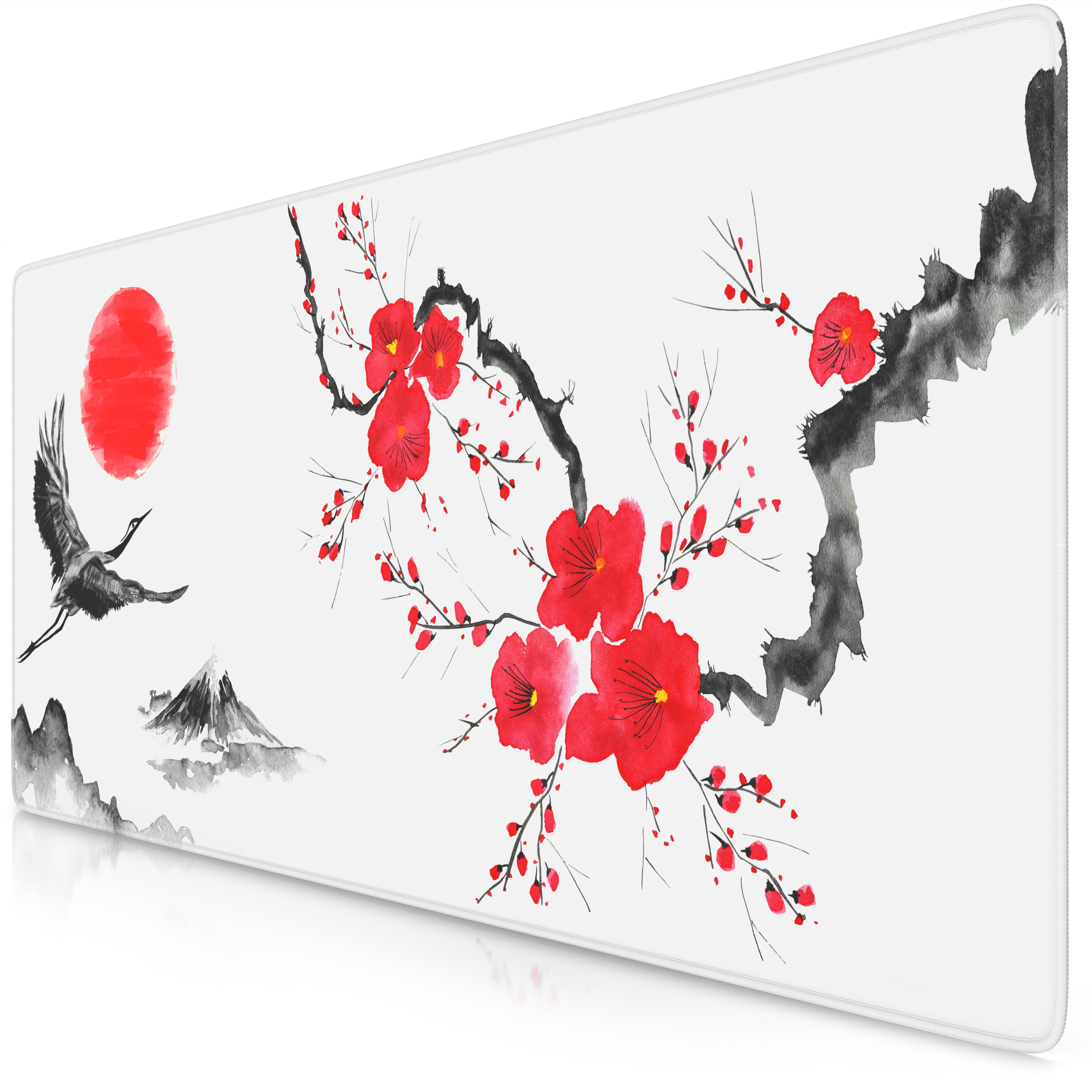 Titanwolf Gaming Mauspad XXL Speed Gaming Mousepad 900x400 mm, Deskpad, rutschfest & abwaschbare R&uuml;ckseite, f&uuml;r Speed & Pr&auml;zision, Ink Sakura 6 - Bild 1